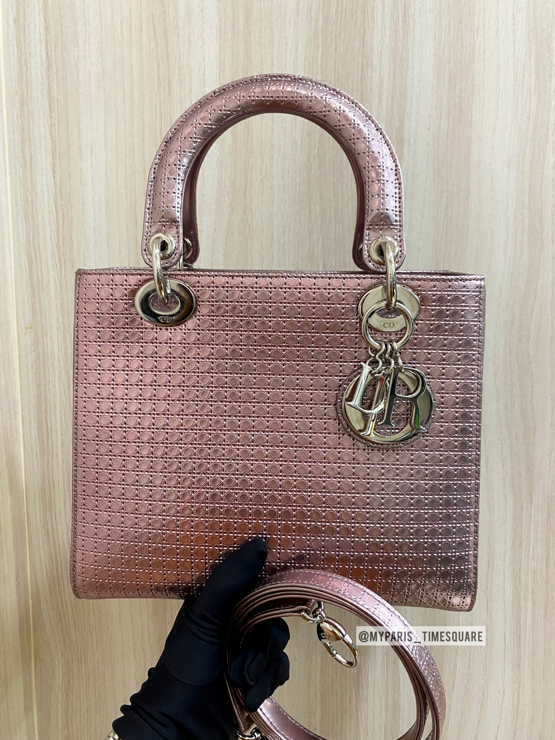 Christian Dior Micro Cannage Metallic Onyx Grey Lady Dior Medium Luxury  Bags  Wallets on Carousell
