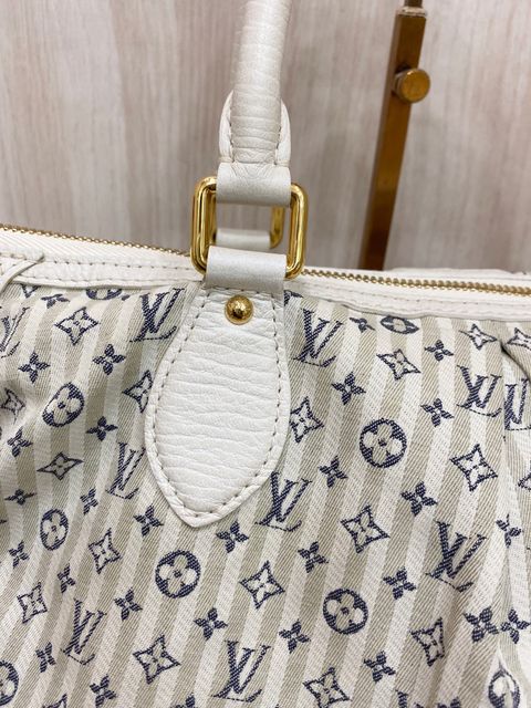 Louis Vuitton Blue/White Mini Lin Croisette Marina GM Bag