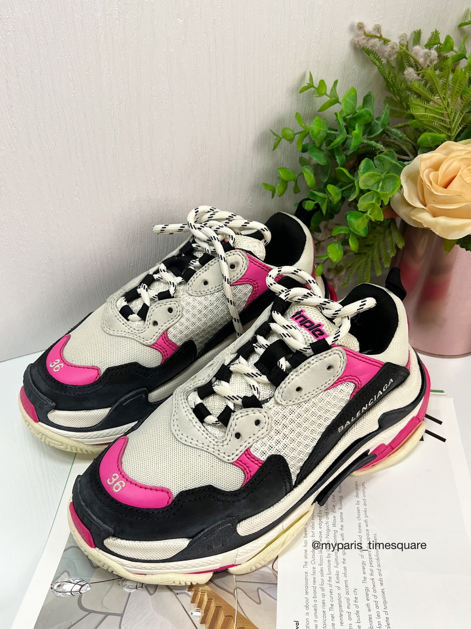 Balenciaga Triple S Pink & Black Sneakers (Size 36) – My Paris Branded  Station-Sell Your Bags And Get Instant Cash
