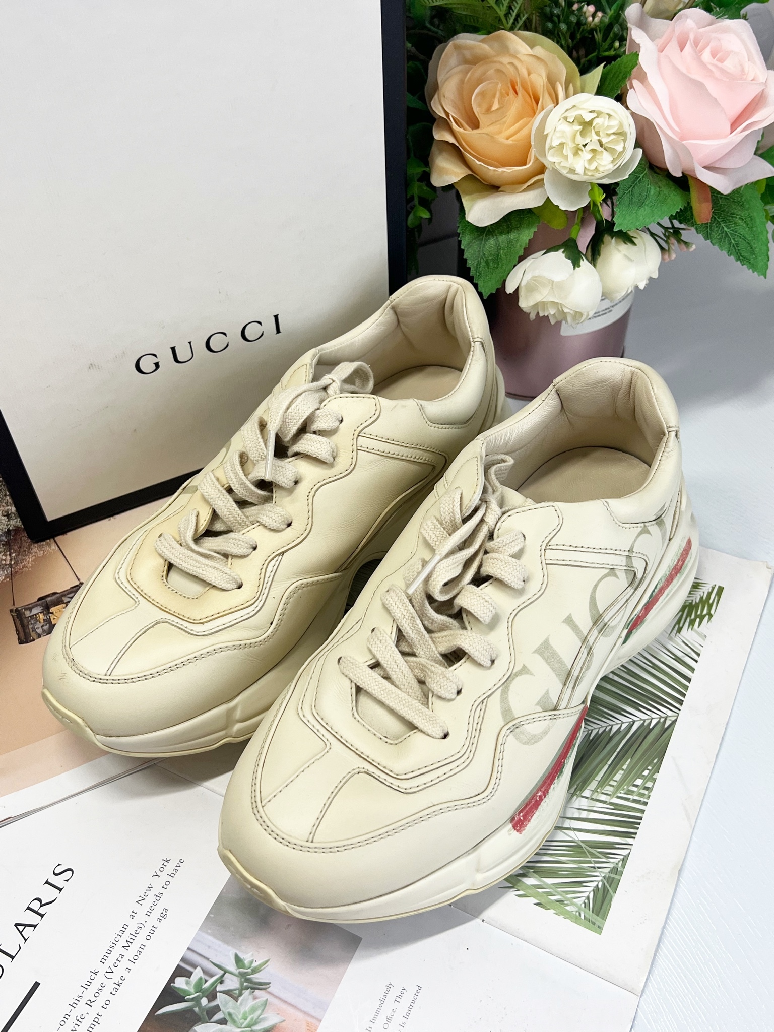 Gucci Women's Rhyton Gucci logo Leather Sneaker – My Paris Branded  Station-Sell Your Bags And Get Instant Cash