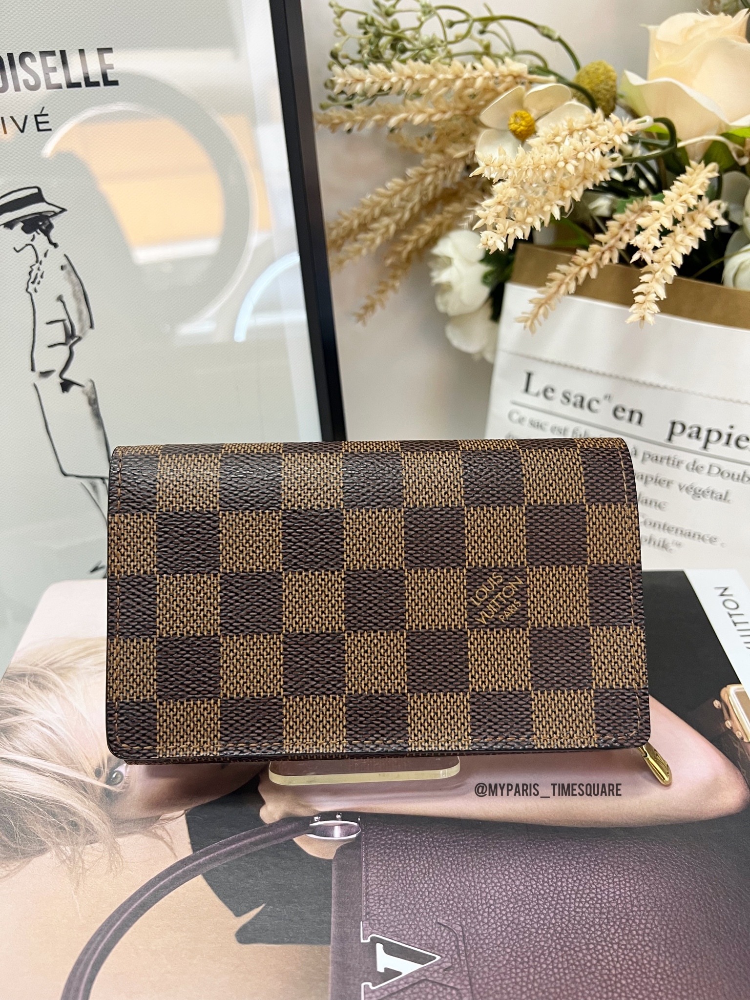 Louis Vuitton DAMIER AZUR Clémence wallet N61264