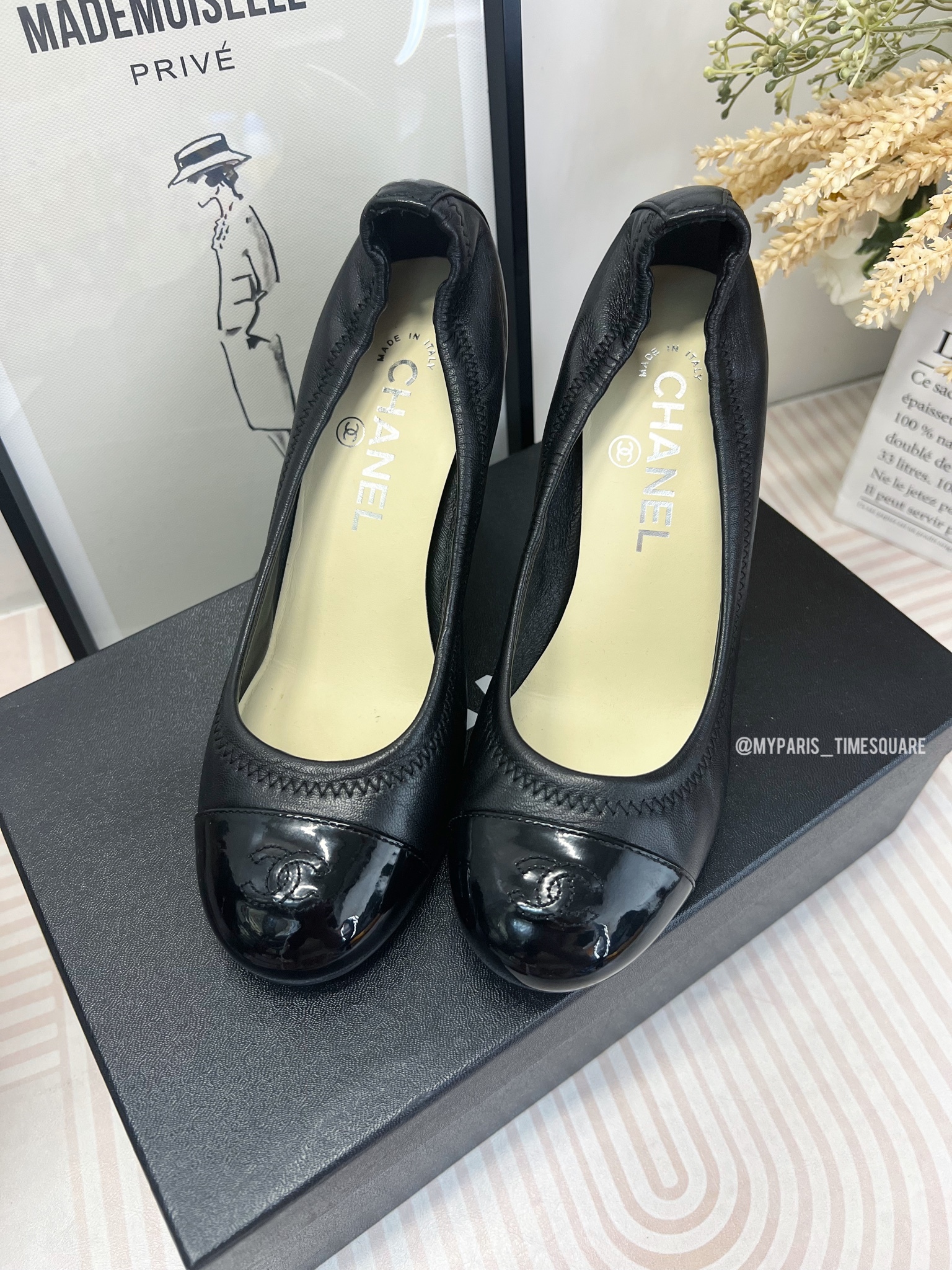Chanel Black Ballet Pumps (Size: 37) – My Paris Branded Station-Sell Your  Bags And Get Instant Cash