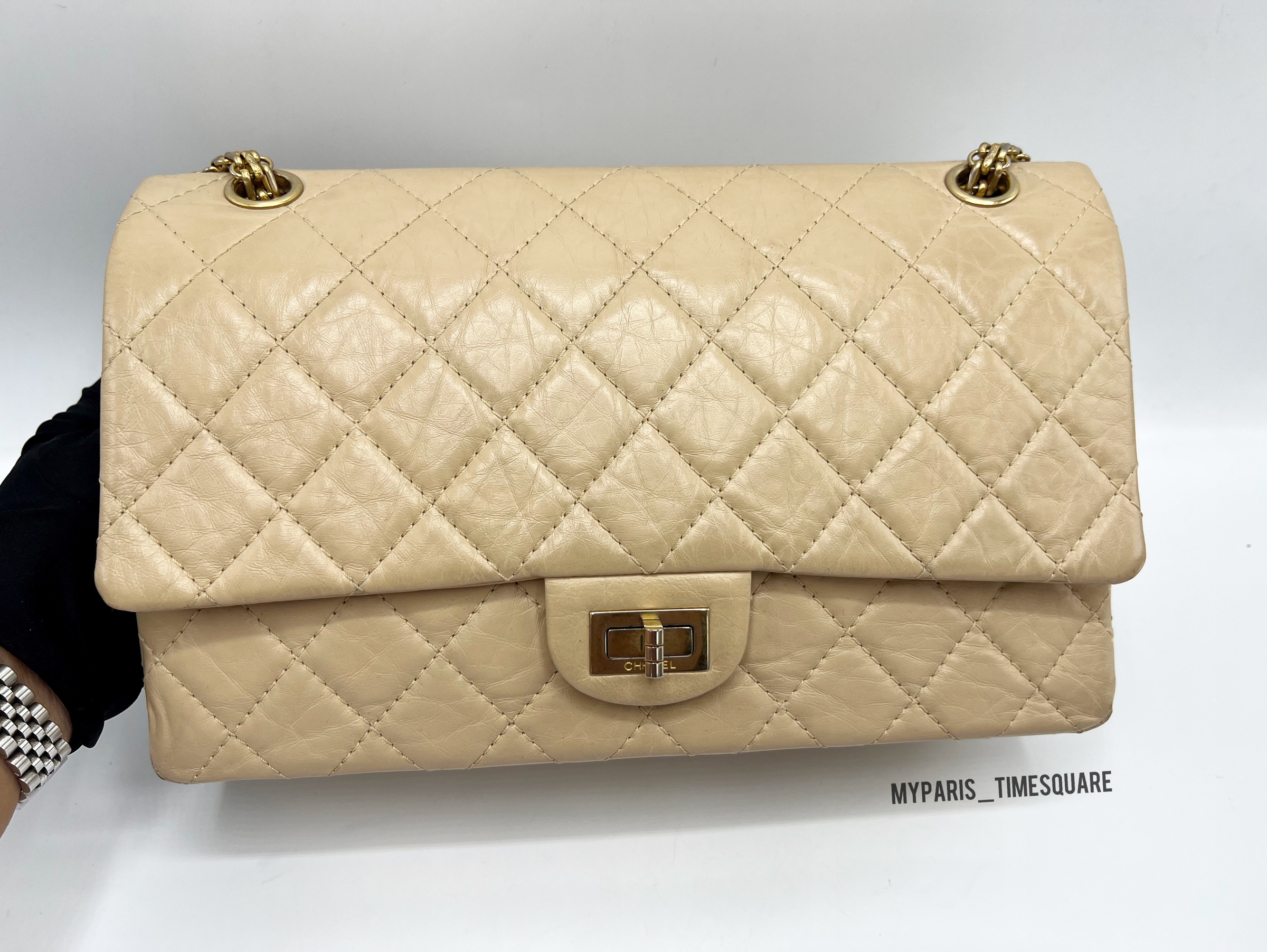 Brown Chanel 255 Reissue Lambskin Leather Double Flap Bag  Designer  Revival