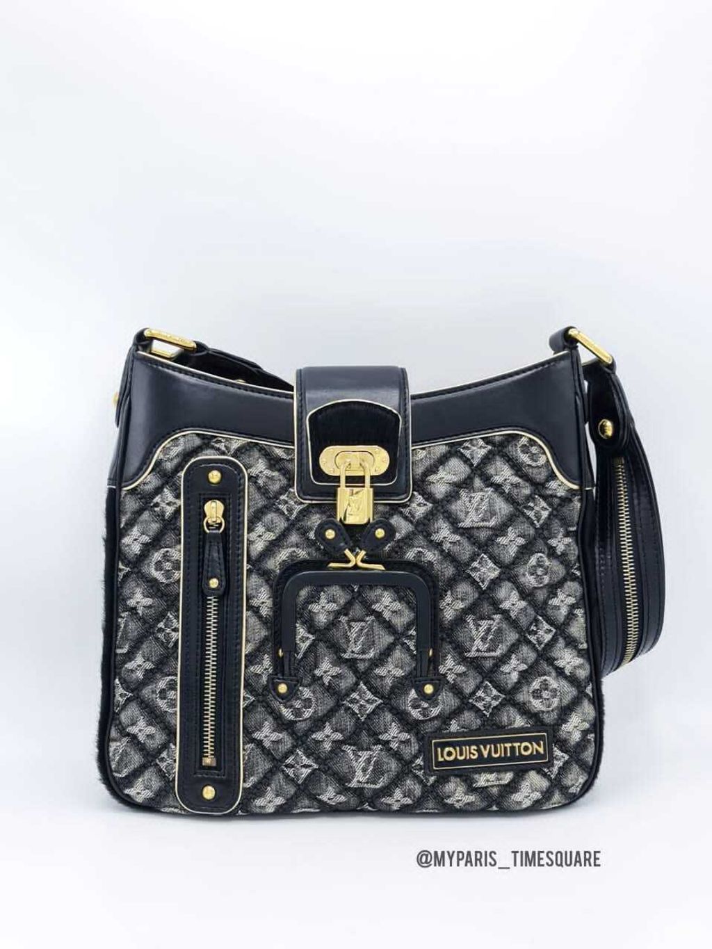 Louis Vuitton Limited Edition Black Quilted Monogram Denim Musette Bag -  Yoogi's Closet