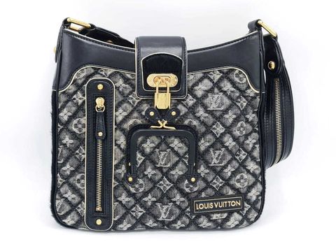 Louis Vuitton Limited Edition Black Quilted Monogram Denim Musette Bag -  Yoogi's Closet