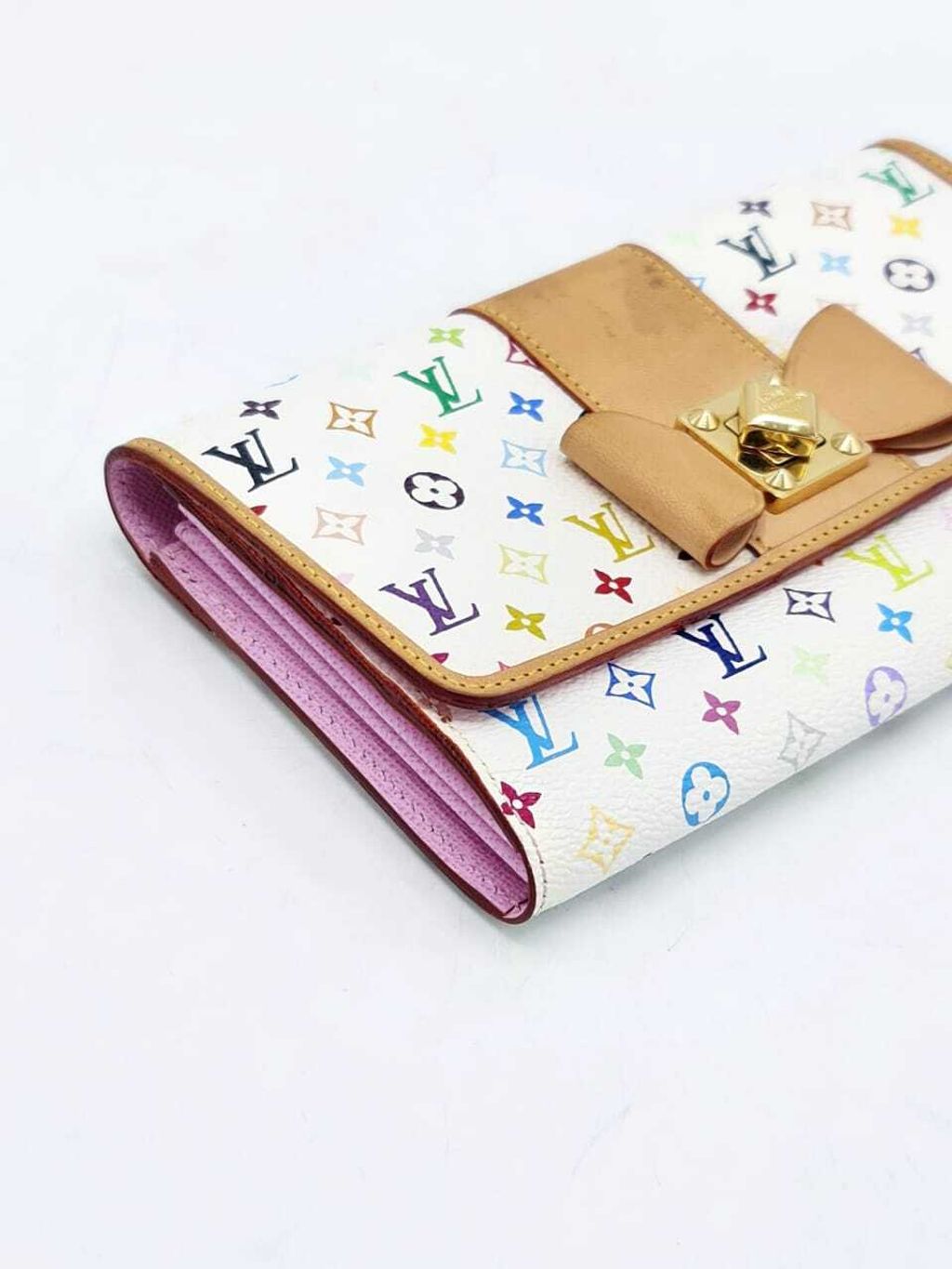 LOUIS VUITTON Monogram Multicolor Portefeuille Sarah Wallet M60668 auth  18760 Black Cloth ref.271092 - Joli Closet