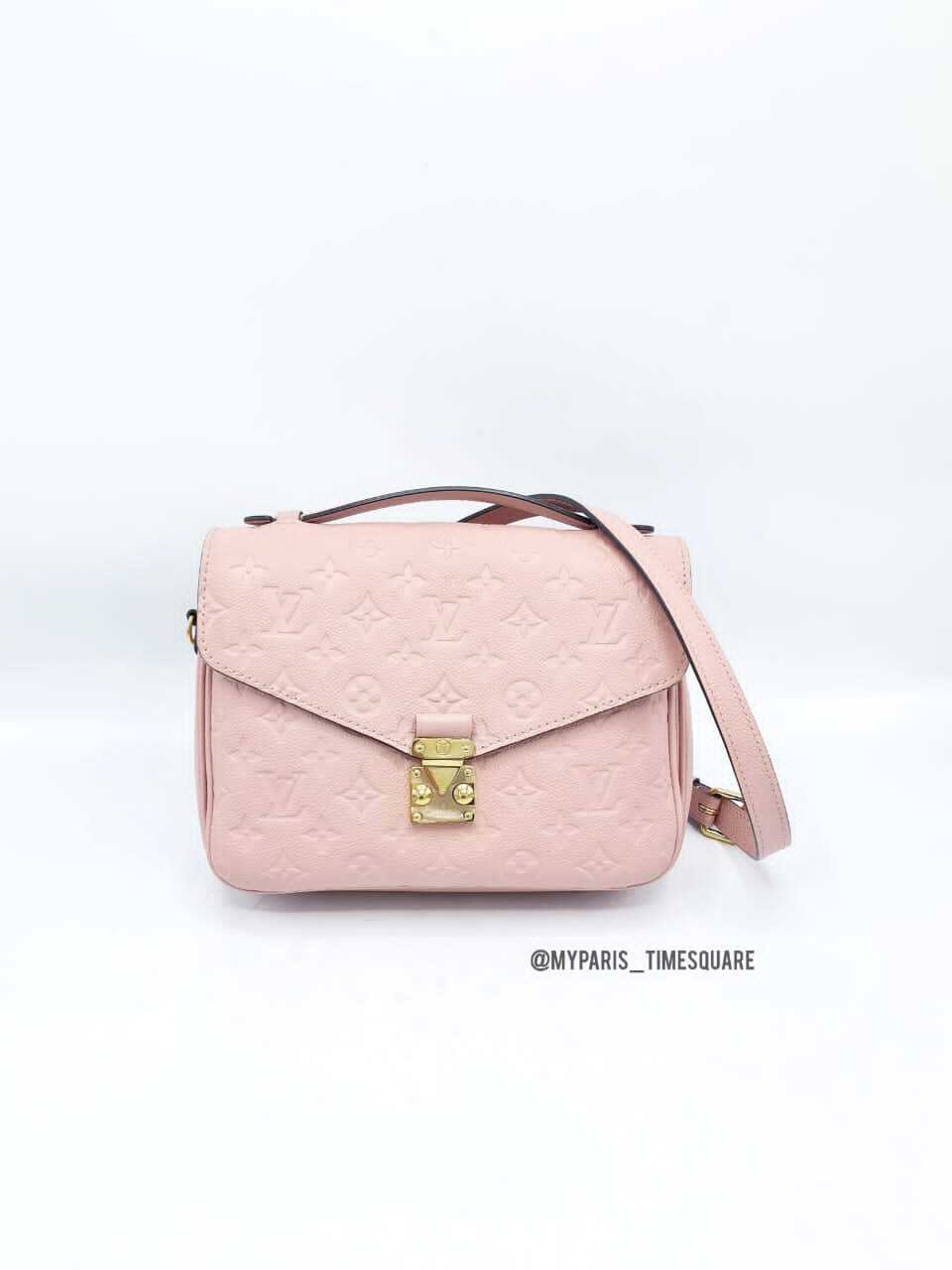 100% Original Louis Vuitton Pochette Metis Empreinte Rose poudre