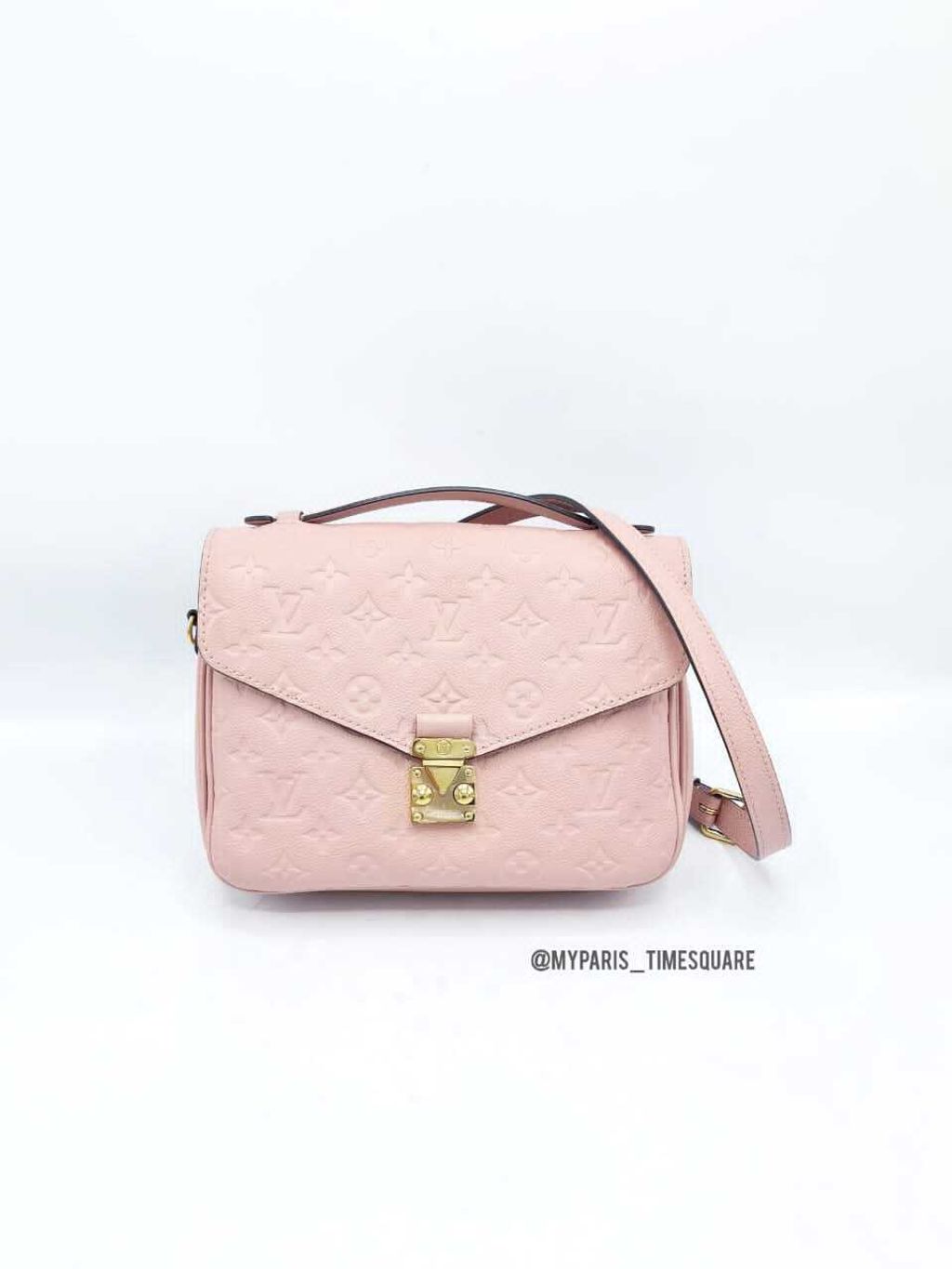 2017 Louis Vuitton Rose Poudre Monogram Empreinte Leather Pochette