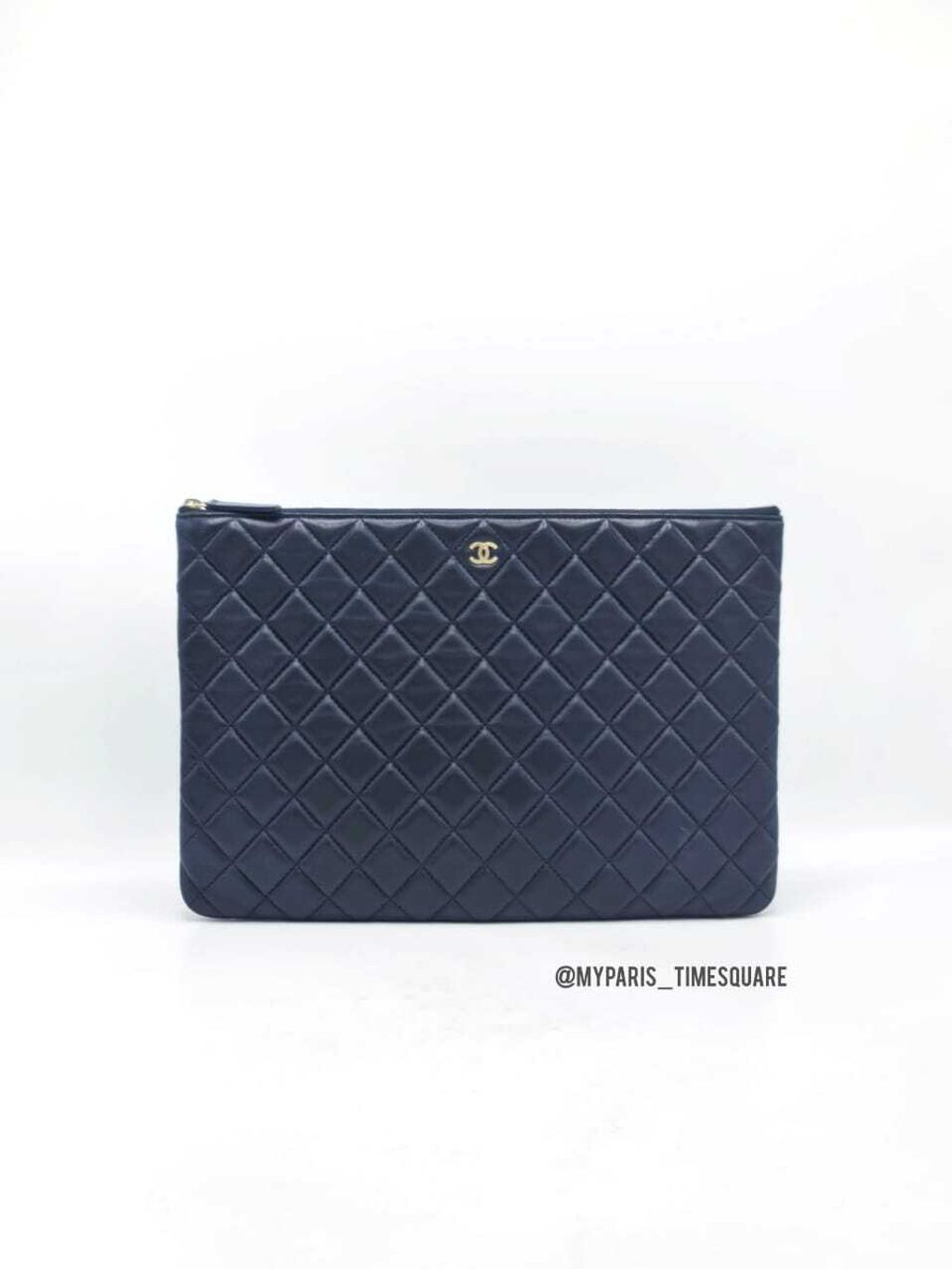 Chanel Blue Quilted O-Case