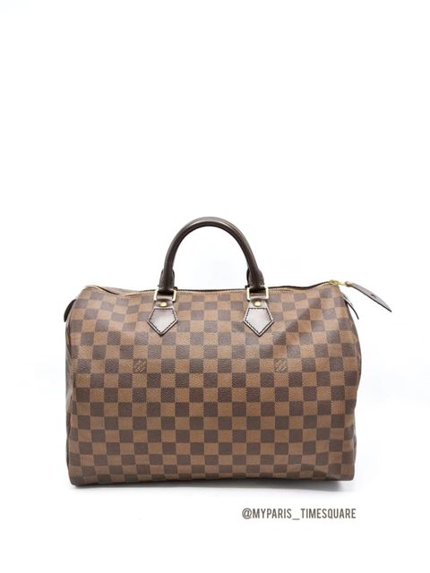 LOUIS VUITTON SPEEDY BAND 35 BROWN DAMIER CANVAS GHW