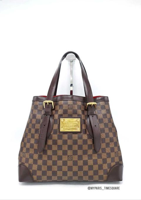 Louis Vuitton LV GHW Hampstead MM Tote Bag N51204 Damier Ebene
