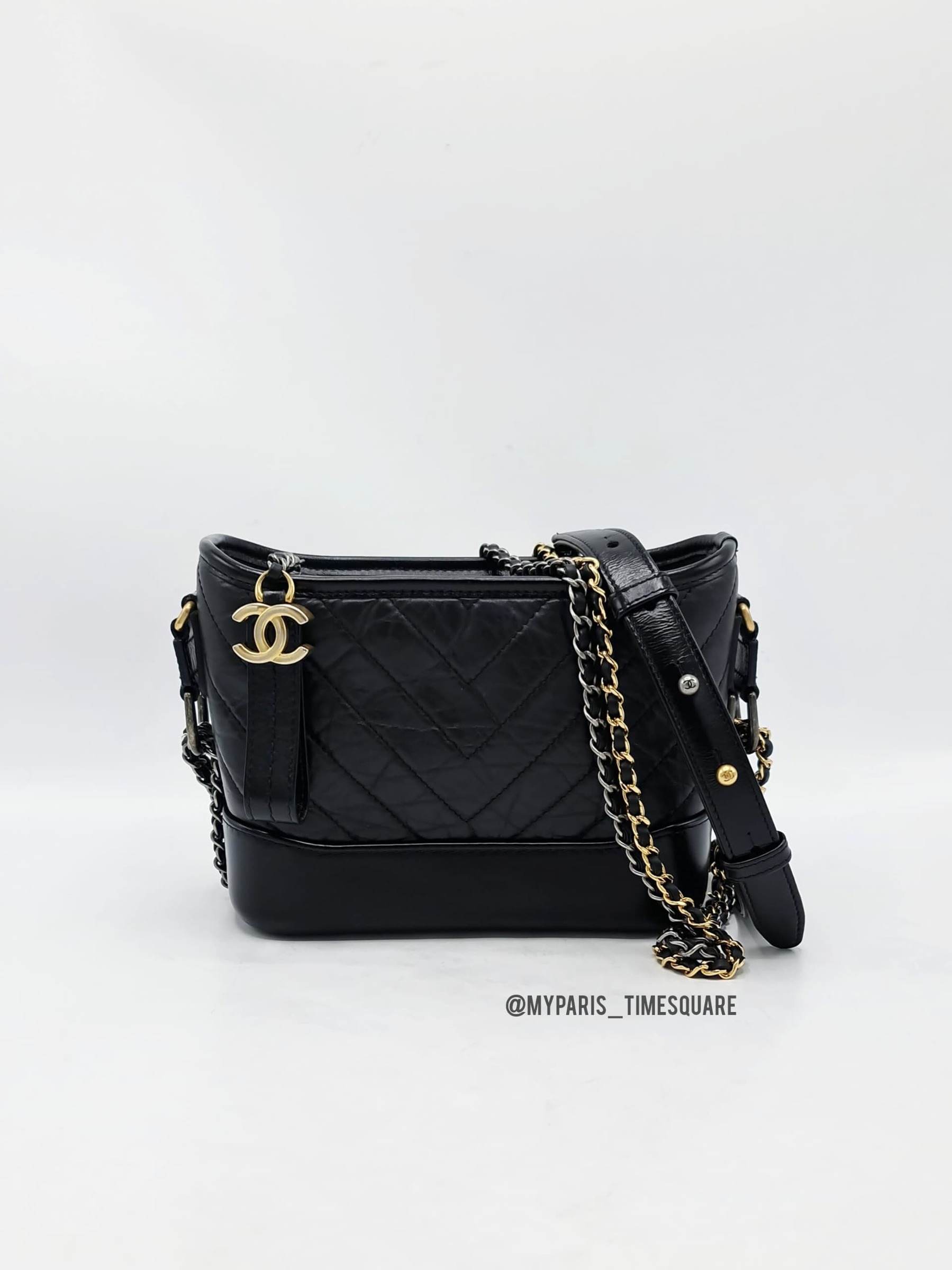 Chanel gabrielle small online hobo black