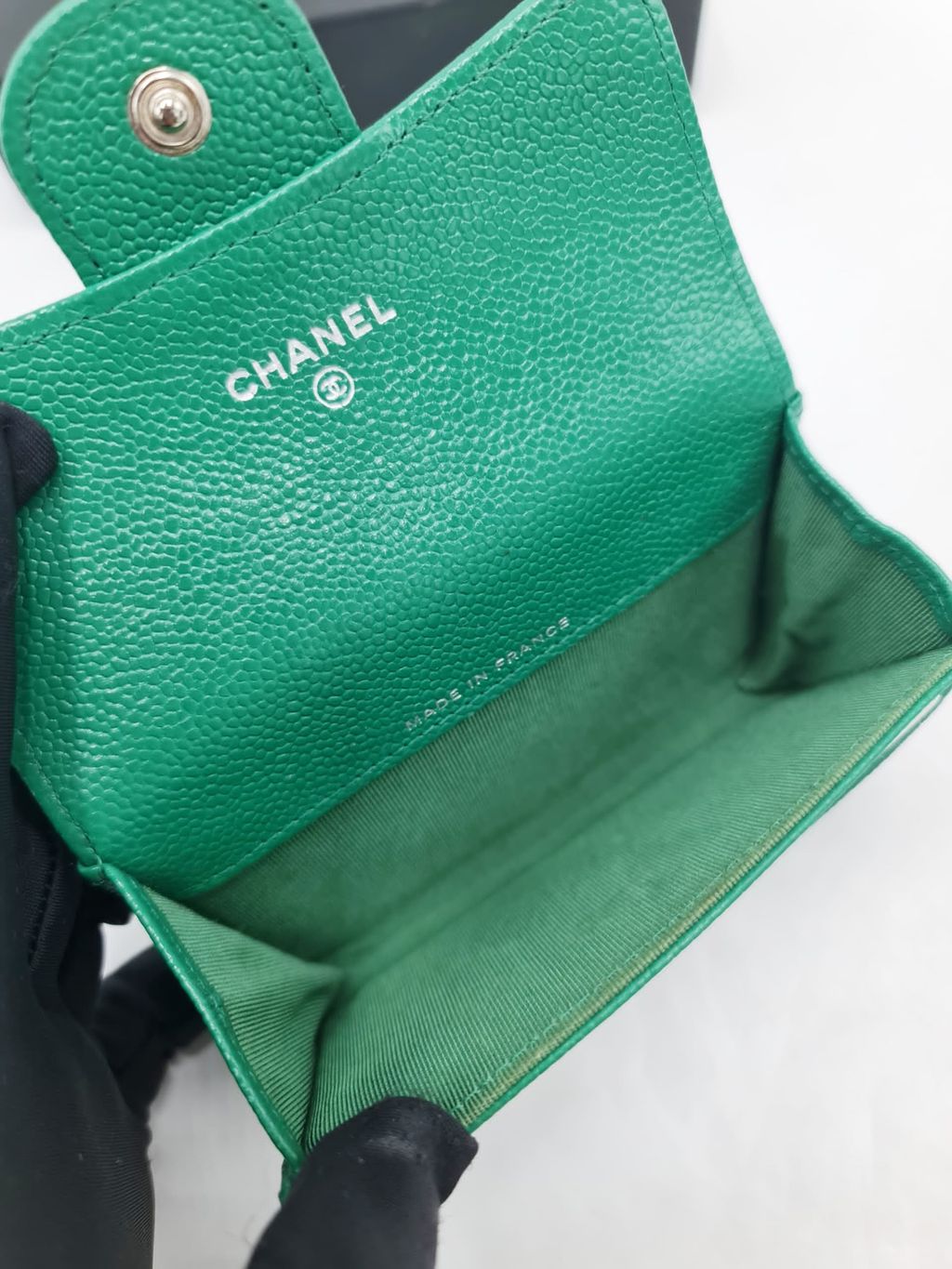 Chanel Green Caviar Classic Card Holder My Paris Branded StationSell Your Bags And Get