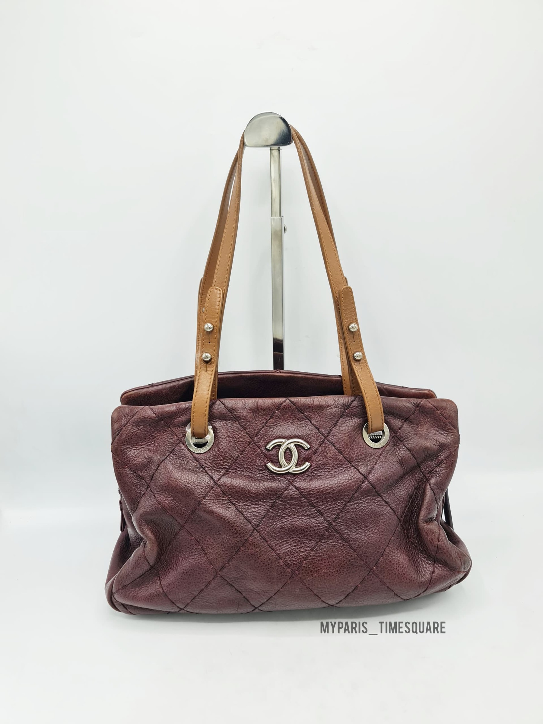 Chanel Glazed Calfskin On the Road Tote My Paris Branded Station