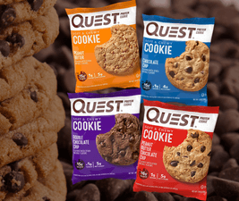 Quest Cookies in Chocolate Chip, Double Chocolate Chip, Peanut Butter and Peanut Butter Chocolate Chip.png