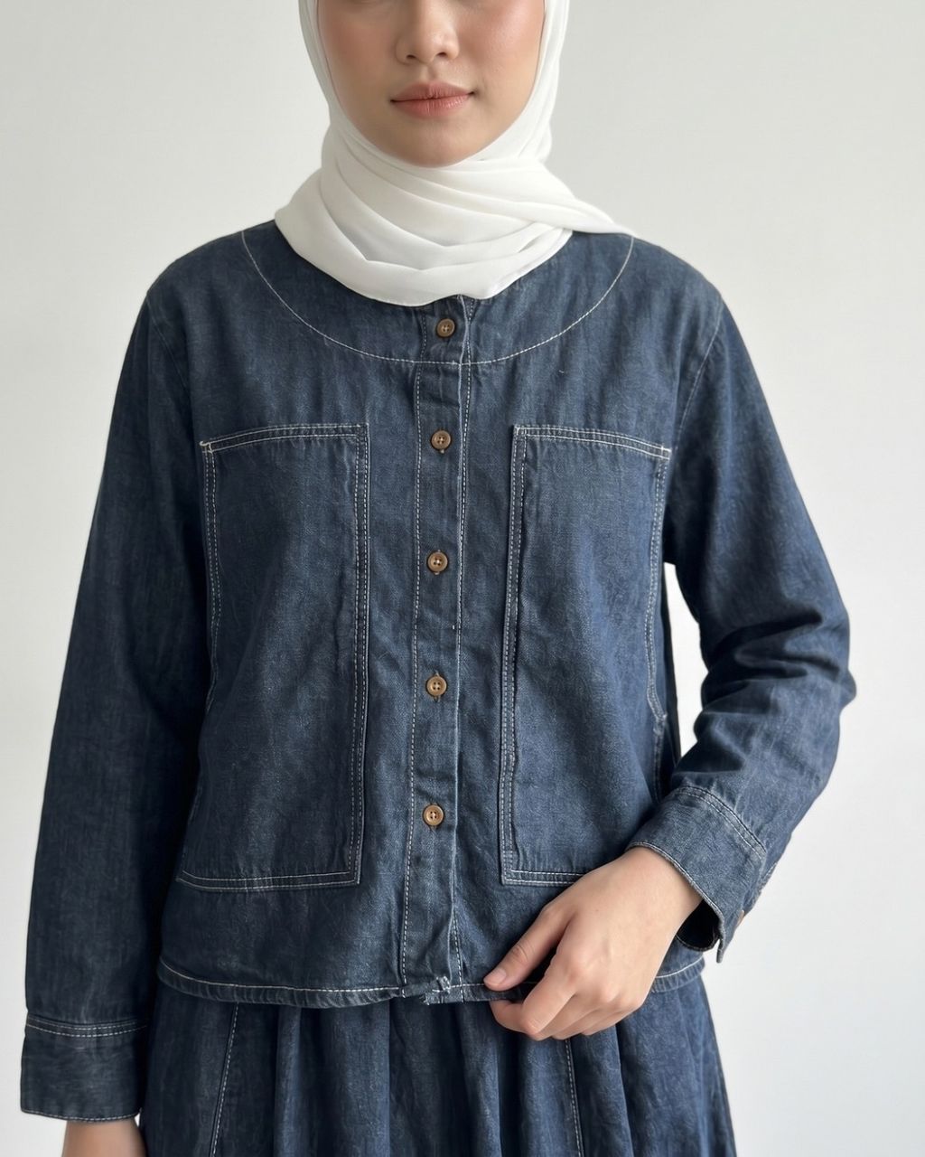 haura-wear-herra-dress-lengan panjang-dress labuh-baju labuh-knit-tunic-kaftan-midi-dress-blouse-shirt-long-sleeve-baju-muslimah-baju-perempuan-shirt-blouse-baju (6)