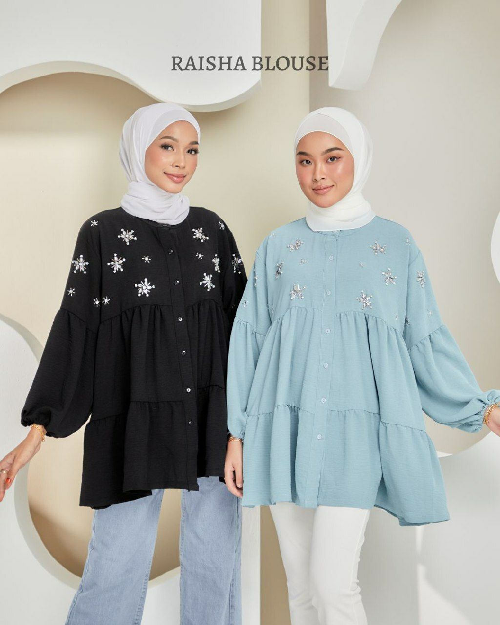 haura-wear-raisha-kaftan-midi-dress-blouse-shirt-long-sleeve-baju-muslimah-baju-perempuan-shirt-blouse-baju (6)