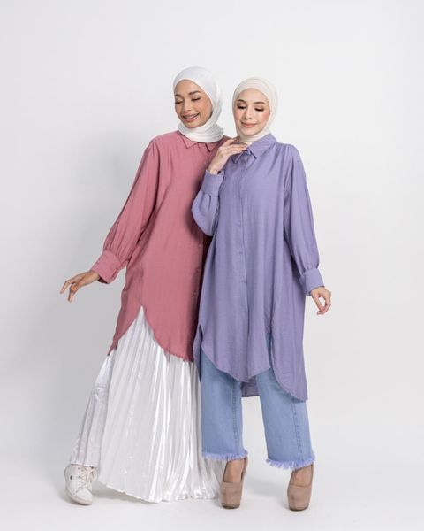 haura-wear-adeline-kemeja-lengan panjang-kemeja labuh-baju labuh-tunic-kaftan-midi-dress-blouse-shirt-long-sleeve-baju-muslimah-baju-perempuan-shirt-blouse-baju (2)