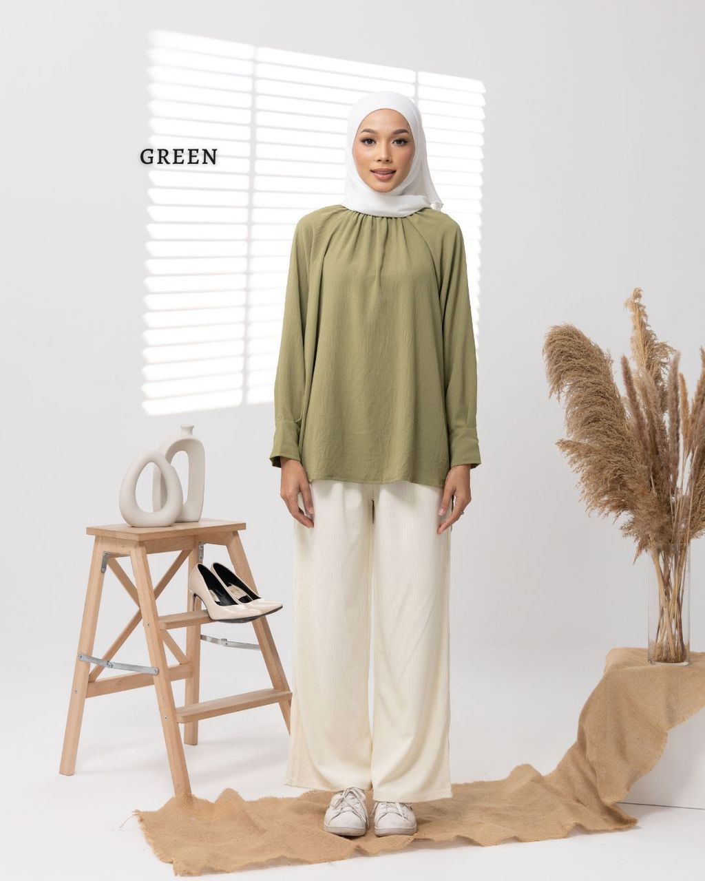 haura-wear-gwen-kemeja-lengan panjang-kemeja labuh-baju labuh-tunic-kaftan-midi-dress-blouse-shirt-long-sleeve-baju-muslimah-baju-perempuan-shirt-blouse-baju (9)