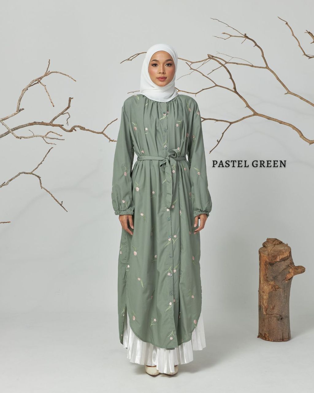 haura-wear-evie-dress-lengan panjang-kemeja labuh-baju labuh-tunic-kaftan-midi-dress-blouse-shirt-long-sleeve-baju-muslimah-baju-perempuan-shirt-blouse-baju (9)