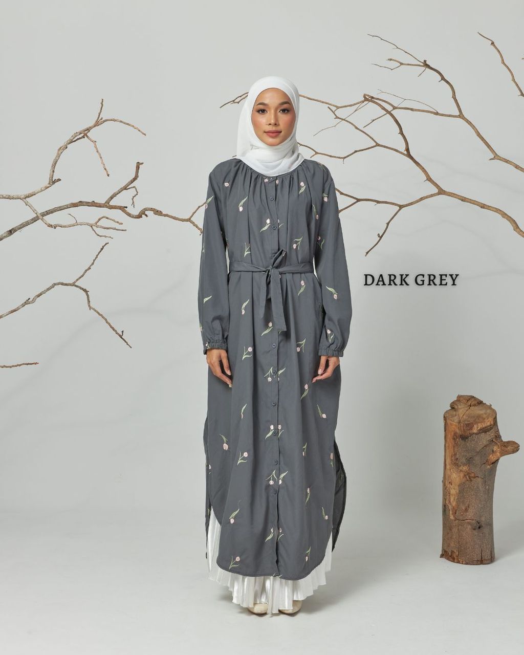 haura-wear-evie-dress-lengan panjang-kemeja labuh-baju labuh-tunic-kaftan-midi-dress-blouse-shirt-long-sleeve-baju-muslimah-baju-perempuan-shirt-blouse-baju (8)