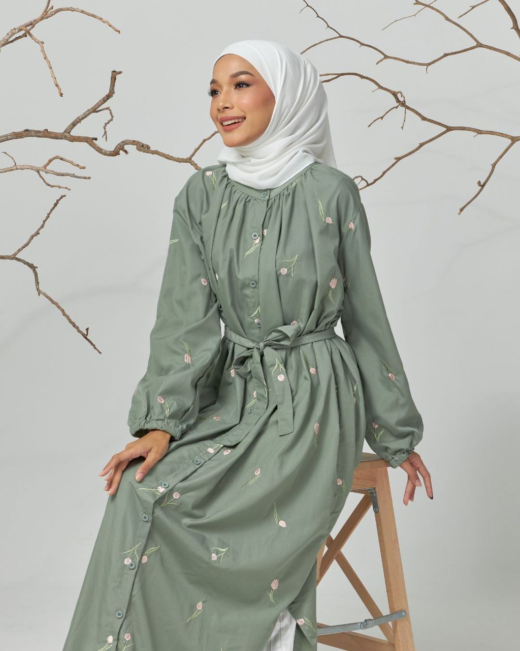 haura-wear-evie-dress-lengan panjang-kemeja labuh-baju labuh-tunic-kaftan-midi-dress-blouse-shirt-long-sleeve-baju-muslimah-baju-perempuan-shirt-blouse-baju (17)