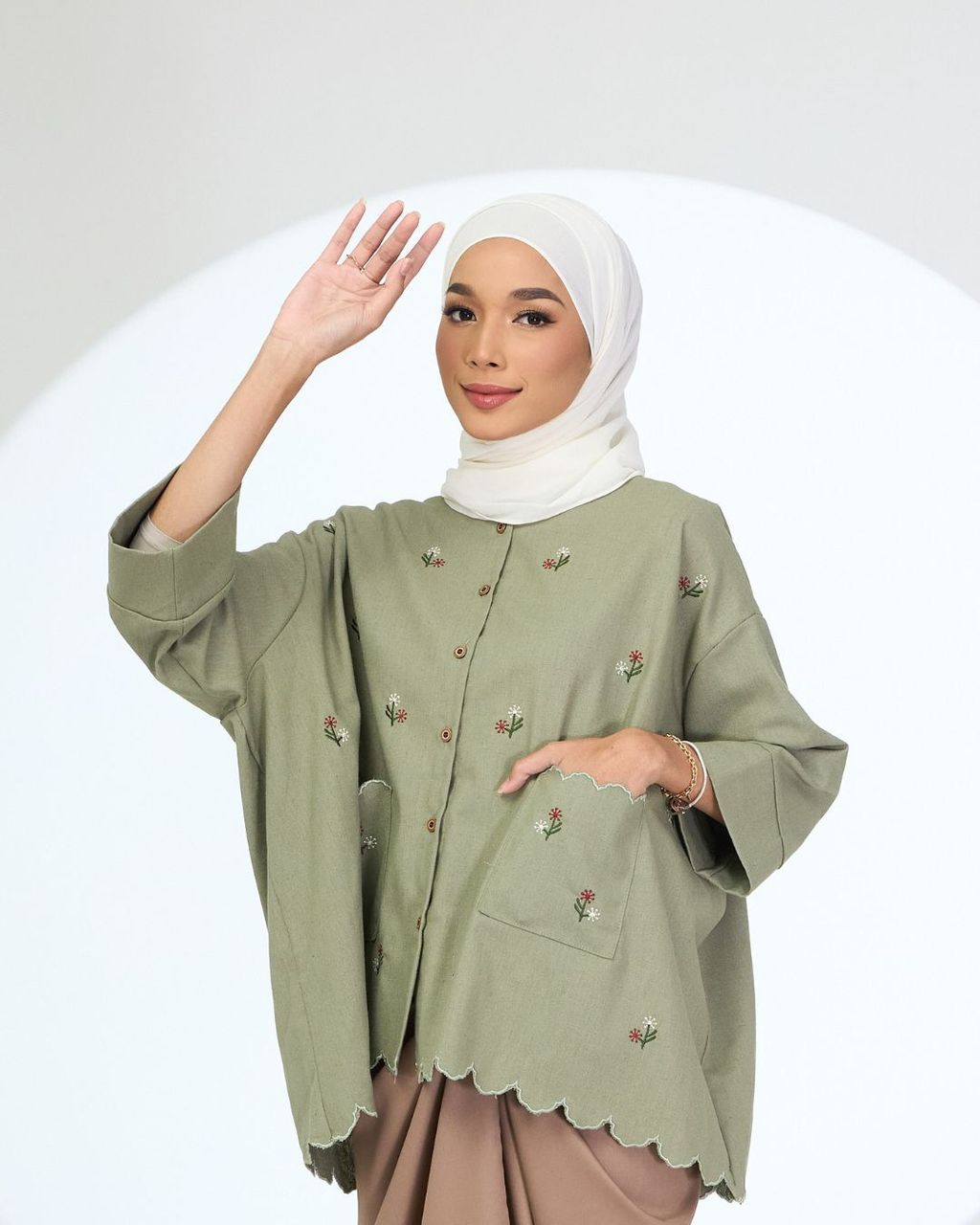 haura-wear-leia-blouse-lengan panjang-kemeja labuh-baju labuh-tunic-kaftan-midi-dress-blouse-shirt-long-sleeve-baju-muslimah-baju-perempuan-shirt-blouse-baju (3)