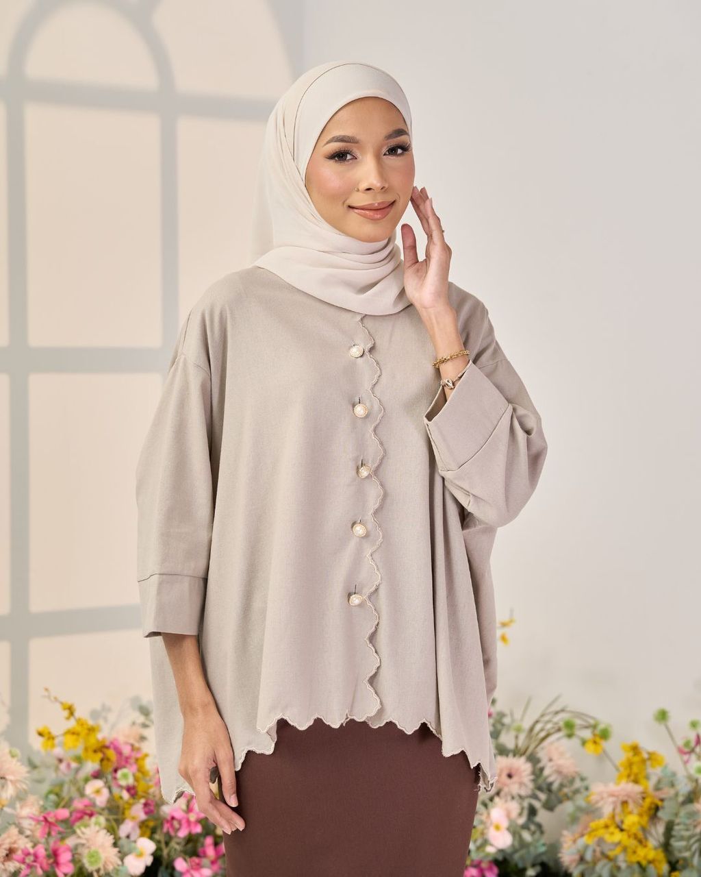 haura-wear-esra-blouse-lengan panjang-kemeja labuh-baju labuh-tunic-kaftan-midi-dress-blouse-shirt-long-sleeve-baju-muslimah-baju-perempuan-shirt-blouse-baju (10)