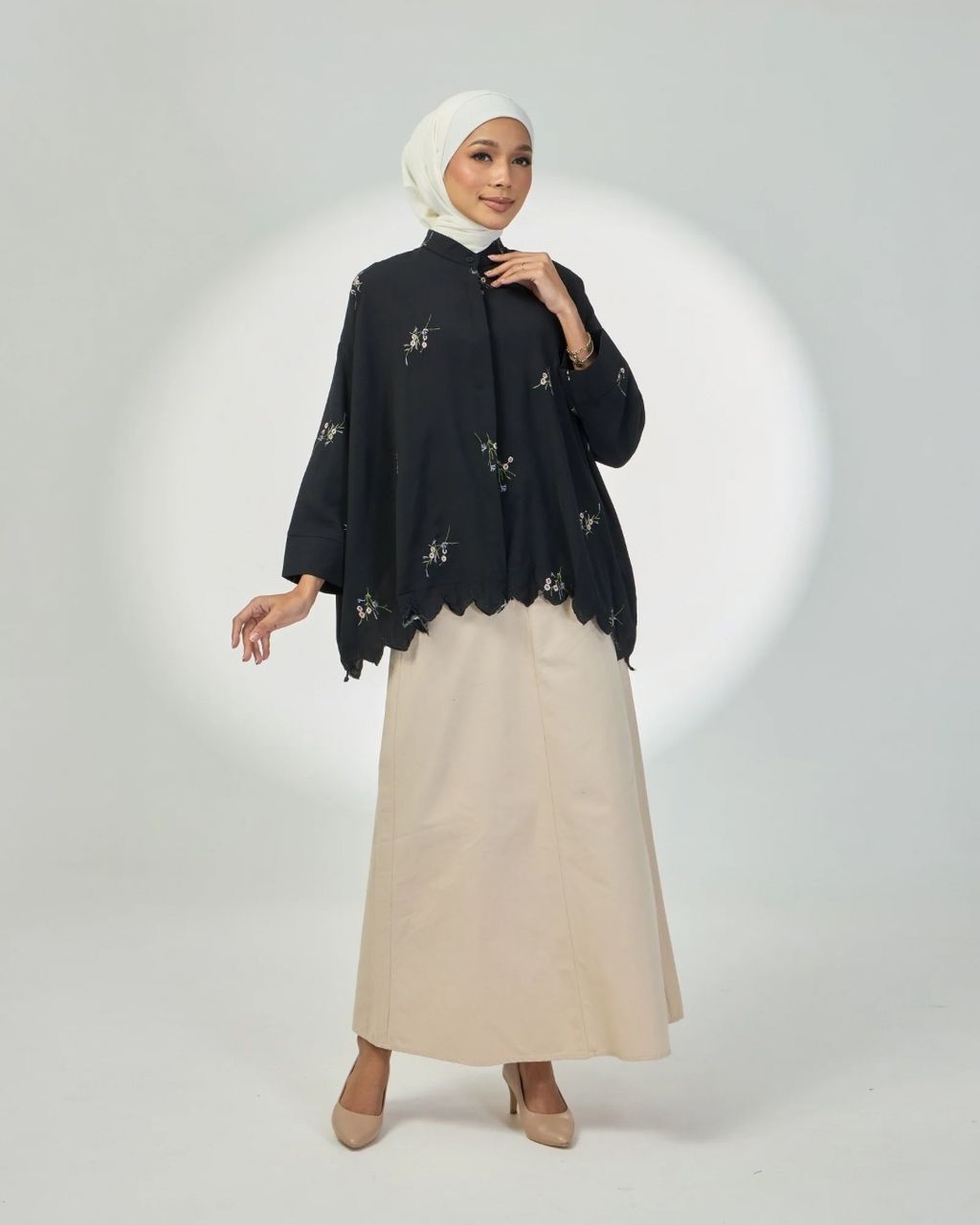 haura-wear-willy-blouse-lengan panjang-kemeja labuh-baju labuh-tunic-kaftan-midi-dress-blouse-shirt-long-sleeve-baju-muslimah-baju-perempuan-shirt-blouse-baju (4)