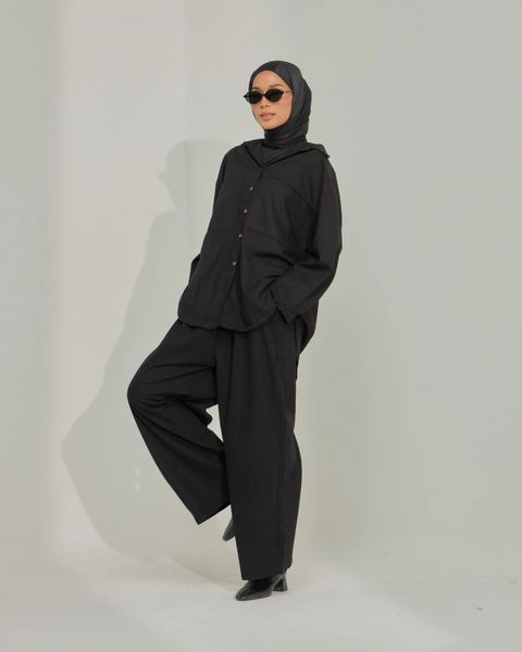 [CLEARANCE/ AS IS/ SAMPLE] Stanley Cotton Linen Blouse With Pants ...