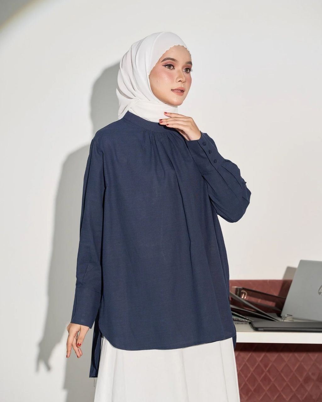 haura-wear-ainis-blouse-lengan panjang-kemeja labuh-baju labuh-tunic-kaftan-midi-dress-blouse-shirt-long-sleeve-baju-muslimah-baju-perempuan-shirt-blouse-baju (7)