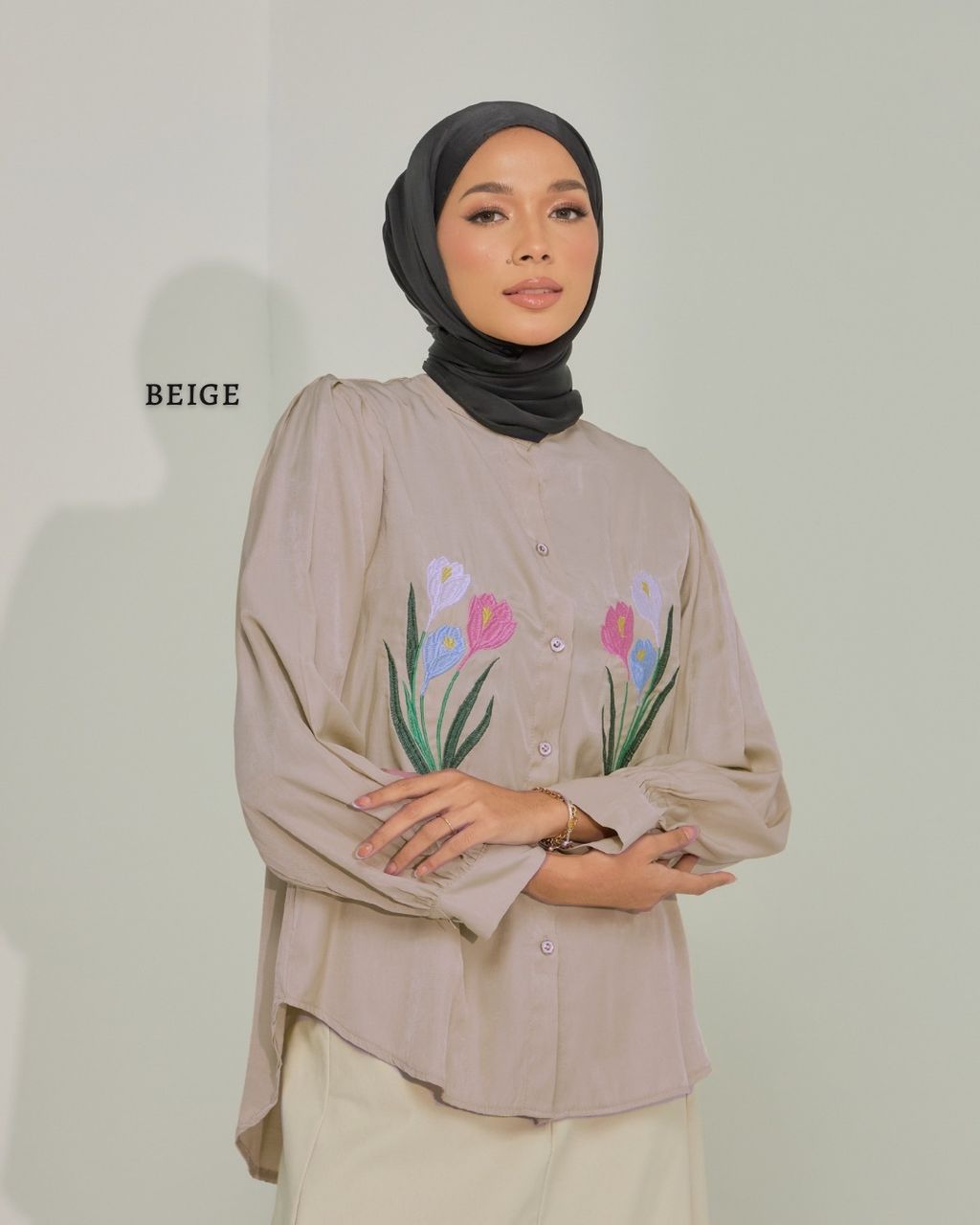 haura-wear-poppy-blouse-lengan panjang-kemeja labuh-baju labuh-tunic-kaftan-midi-dress-blouse-shirt-long-sleeve-baju-muslimah-baju-perempuan-shirt-blouse-baju (14)