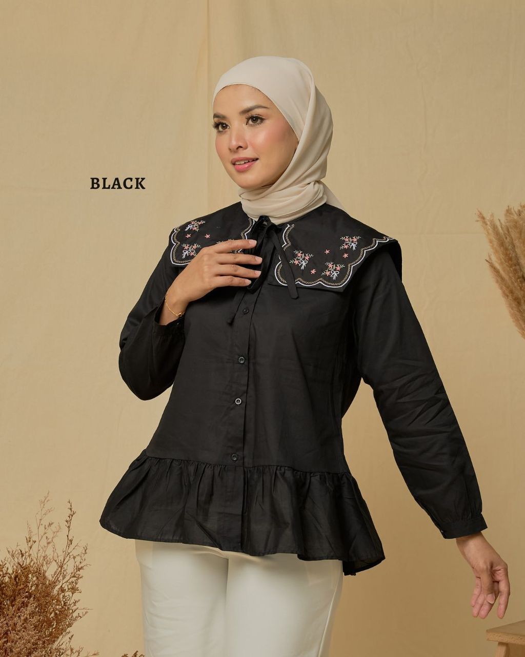 haura-wear-jezy-blouse-lengan panjang-kemeja labuh-baju labuh-tunic-kaftan-midi-dress-blouse-shirt-long-sleeve-baju-muslimah-baju-perempuan-shirt-blouse-baju (2)