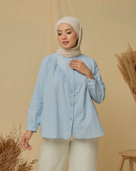 haura-wear-Cally-blouse-lengan panjang-kemeja labuh-baju labuh-tunic-kaftan-midi-dress-blouse-shirt-long-sleeve-baju-muslimah-baju-perempuan-shirt-blouse-baju (3)