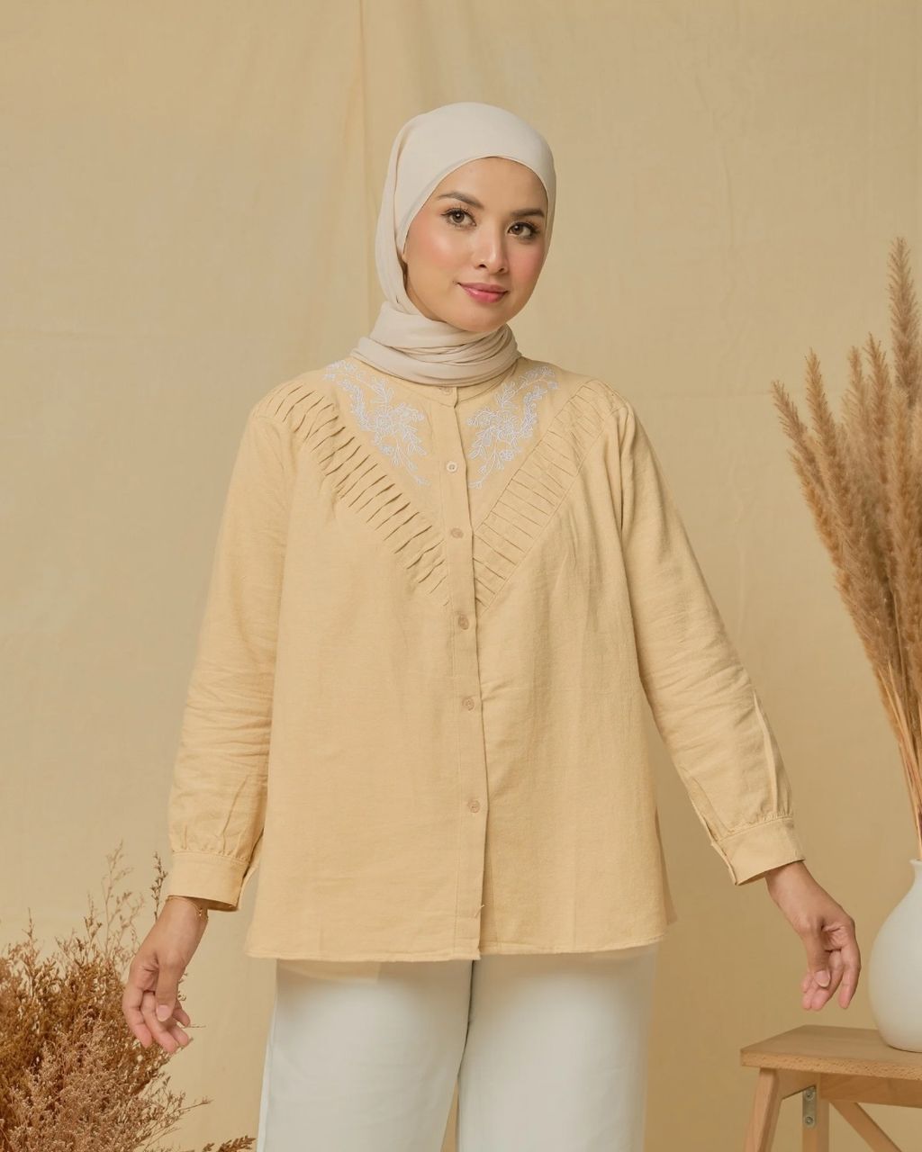 haura-wear-Cally-blouse-lengan panjang-kemeja labuh-baju labuh-tunic-kaftan-midi-dress-blouse-shirt-long-sleeve-baju-muslimah-baju-perempuan-shirt-blouse-baju (10)