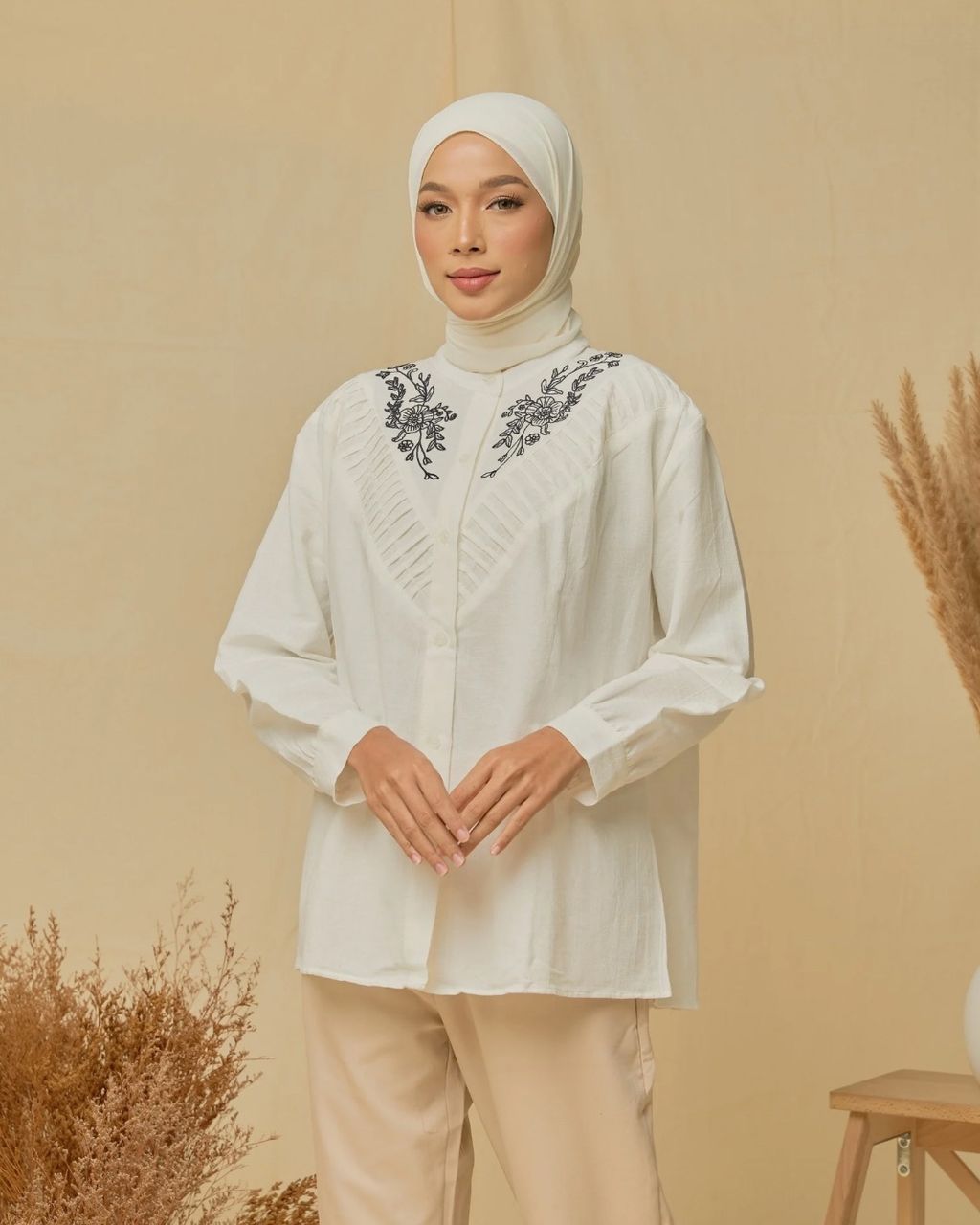 haura-wear-Cally-blouse-lengan panjang-kemeja labuh-baju labuh-tunic-kaftan-midi-dress-blouse-shirt-long-sleeve-baju-muslimah-baju-perempuan-shirt-blouse-baju (15)