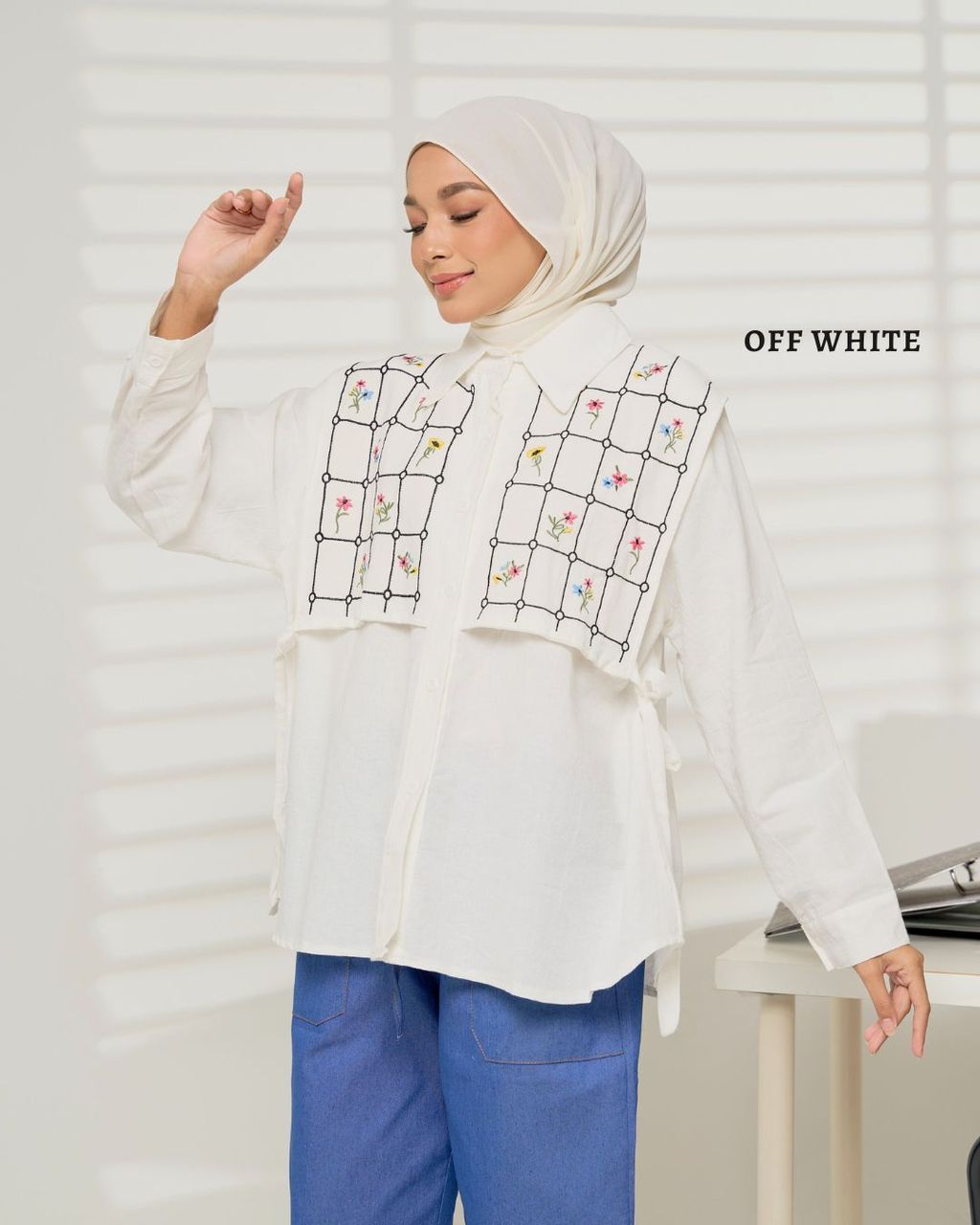 haura-wear-steffie-blouse-lengan panjang-kemeja labuh-baju labuh-tunic-kaftan-midi-dress-blouse-shirt-long-sleeve-baju-muslimah-baju-perempuan-shirt-blouse-baju (12)