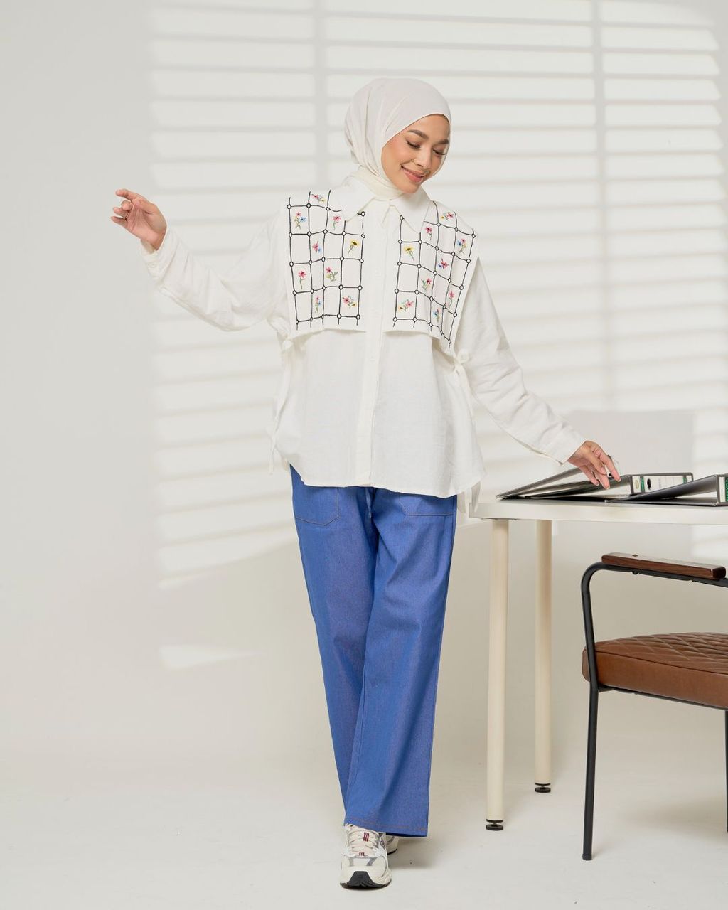 haura-wear-steffie-blouse-lengan panjang-kemeja labuh-baju labuh-tunic-kaftan-midi-dress-blouse-shirt-long-sleeve-baju-muslimah-baju-perempuan-shirt-blouse-baju (14)