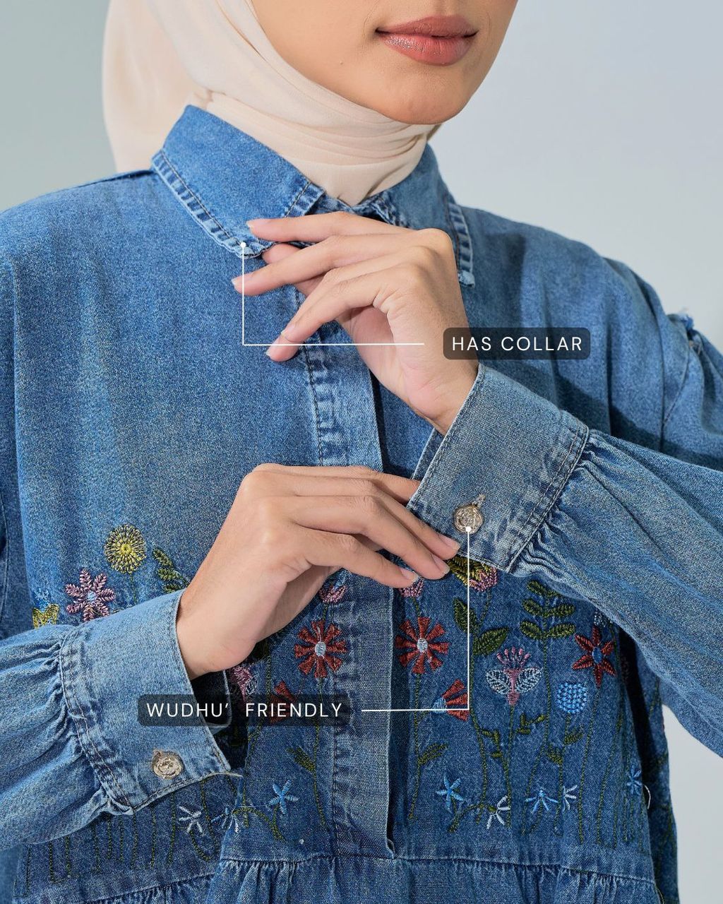 haura-wear-caitlyn-dress-lengan panjang-dress labuh-baju labuh-tunic-kaftan-midi-dress-blouse-shirt-long-sleeve-baju-muslimah-baju-perempuan-shirt-blouse-baju (4)