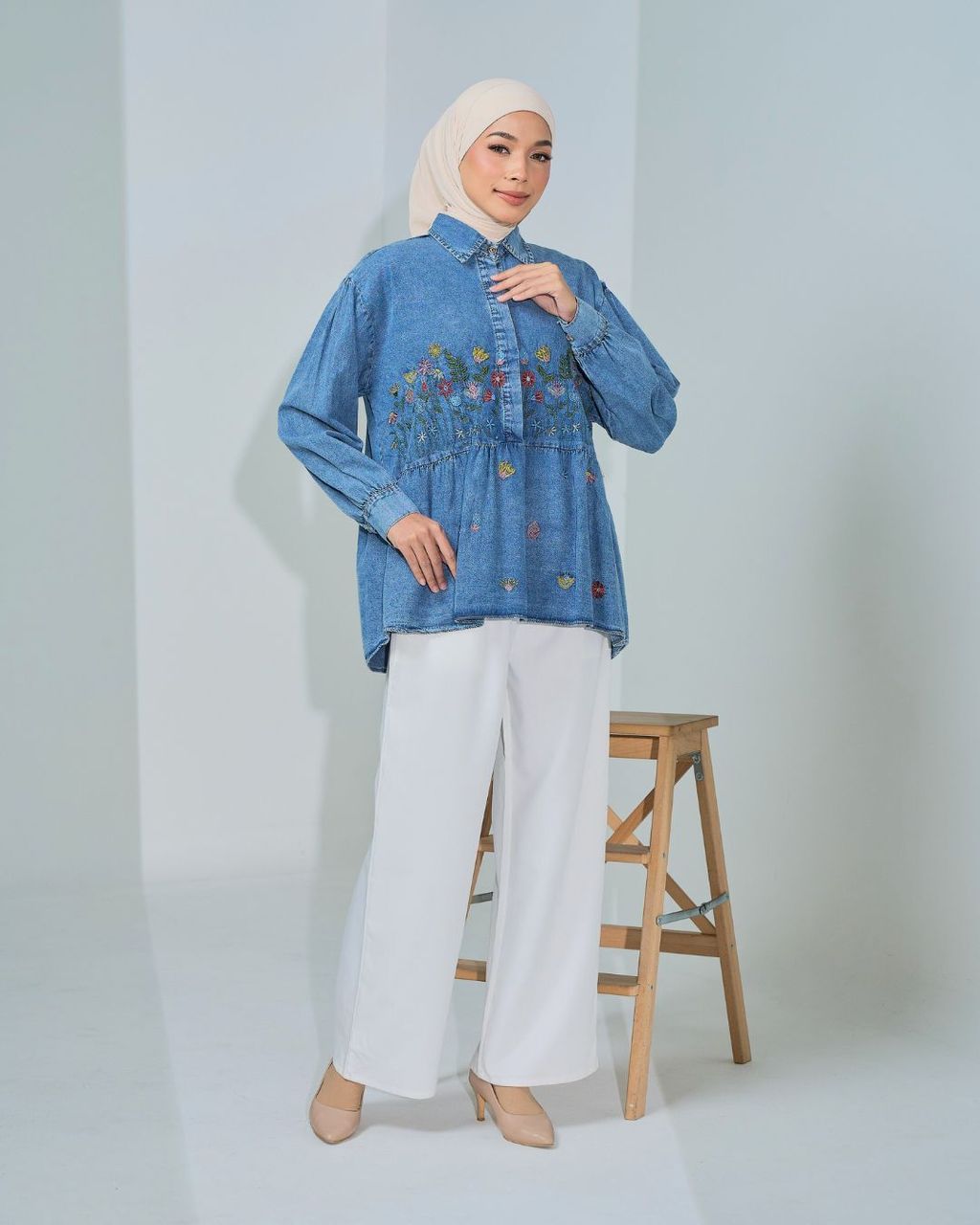 haura-wear-caitlyn-dress-lengan panjang-dress labuh-baju labuh-tunic-kaftan-midi-dress-blouse-shirt-long-sleeve-baju-muslimah-baju-perempuan-shirt-blouse-baju (3)