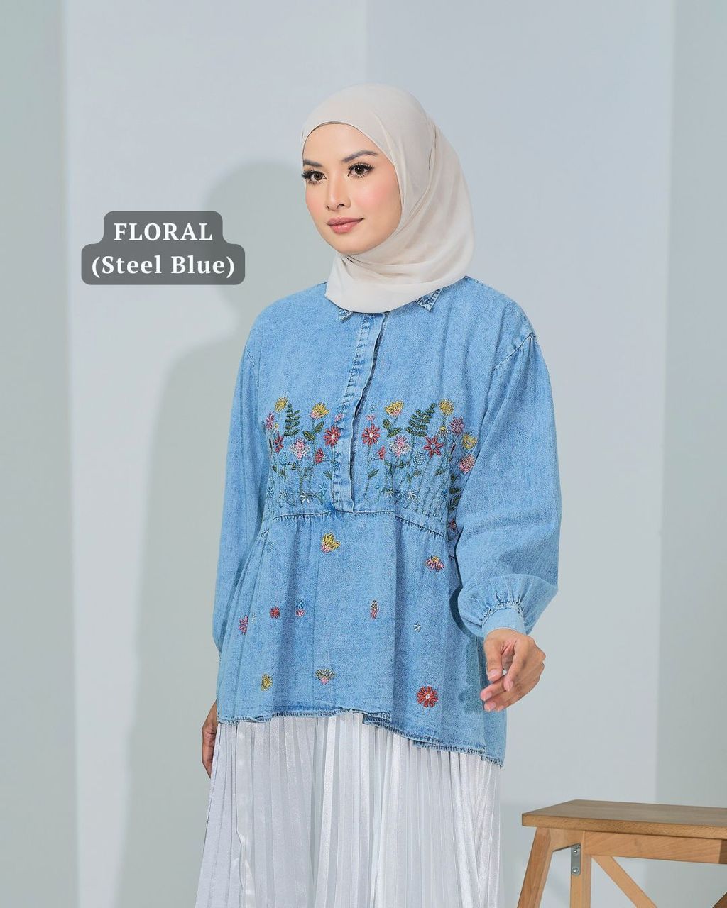haura-wear-caitlyn-dress-lengan panjang-dress labuh-baju labuh-tunic-kaftan-midi-dress-blouse-shirt-long-sleeve-baju-muslimah-baju-perempuan-shirt-blouse-baju (2)
