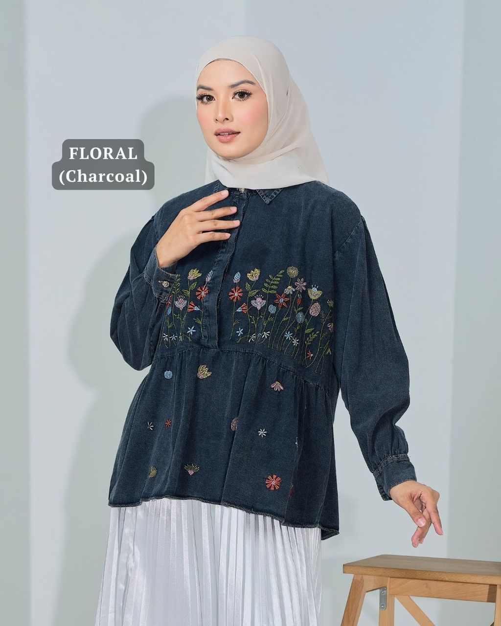 haura-wear-caitlyn-dress-lengan panjang-dress labuh-baju labuh-tunic-kaftan-midi-dress-blouse-shirt-long-sleeve-baju-muslimah-baju-perempuan-shirt-blouse-baju (1)