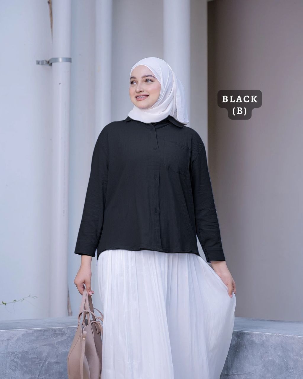 haura-wear-emny-dress-lengan panjang-dress labuh-baju labuh-tunic-kaftan-midi-dress-blouse-shirt-long-sleeve-baju-muslimah-baju-perempuan-shirt-blouse-baju (3)