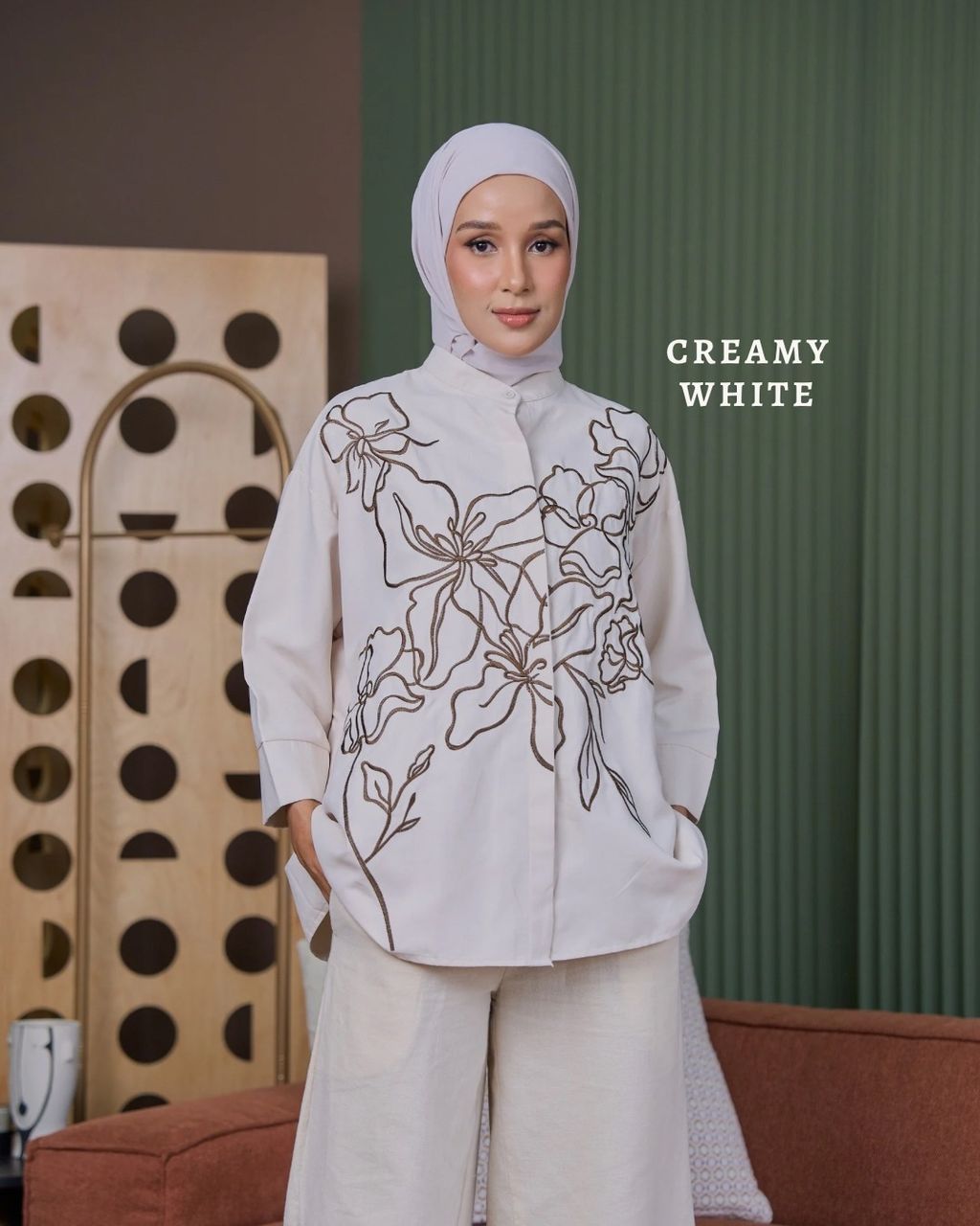 haura-wear-awraa-dress-lengan panjang-dress labuh-baju labuh-tunic-kaftan-midi-dress-blouse-shirt-long-sleeve-baju-muslimah-baju-perempuan-shirt-blouse-baju