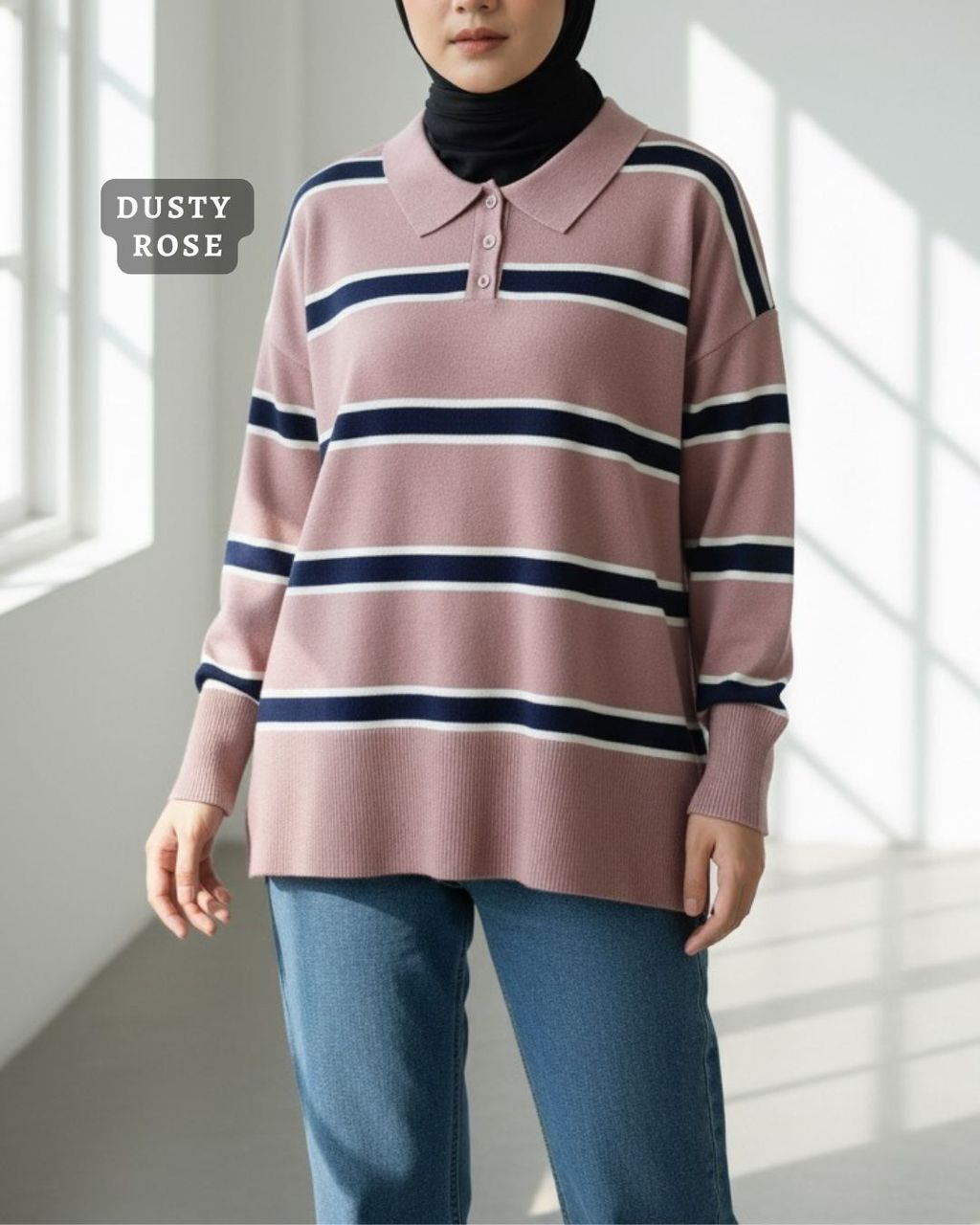 haura-wear-sally-dress-lengan panjang-dress labuh-baju labuh-tunic-kaftan-midi-dress-blouse-shirt-long-sleeve-baju-muslimah-baju-perempuan-shirt-blouse-baju (1)