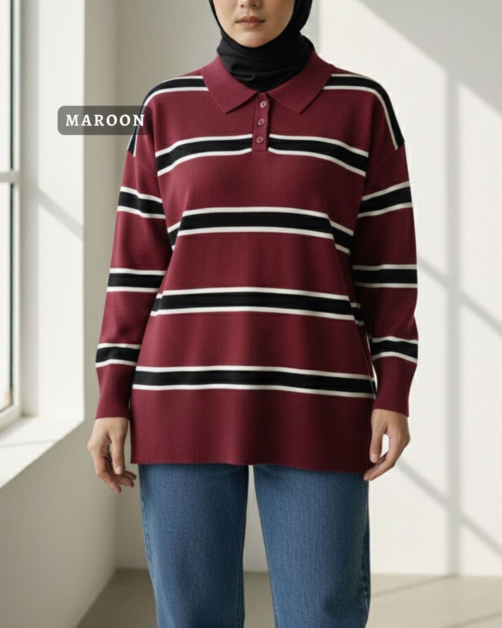 haura-wear-sally-dress-lengan panjang-dress labuh-baju labuh-tunic-kaftan-midi-dress-blouse-shirt-long-sleeve-baju-muslimah-baju-perempuan-shirt-blouse-baju (7)