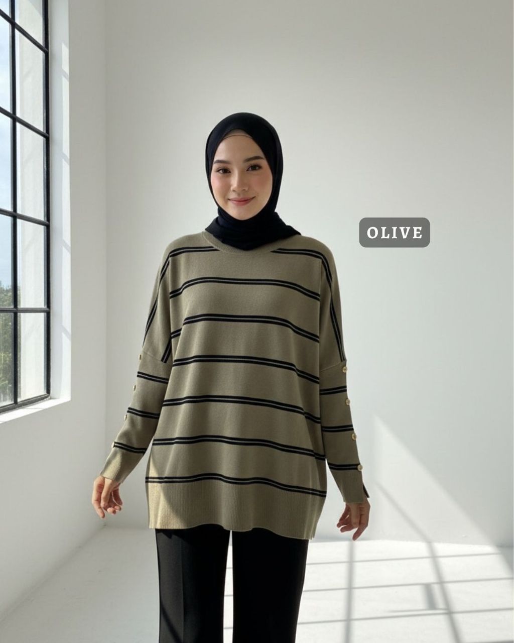 haura-wear-qeela-dress-lengan panjang-dress labuh-baju labuh-knit-tunic-kaftan-midi-dress-blouse-shirt-long-sleeve-baju-muslimah-baju-perempuan-shirt-blouse-baju (7)