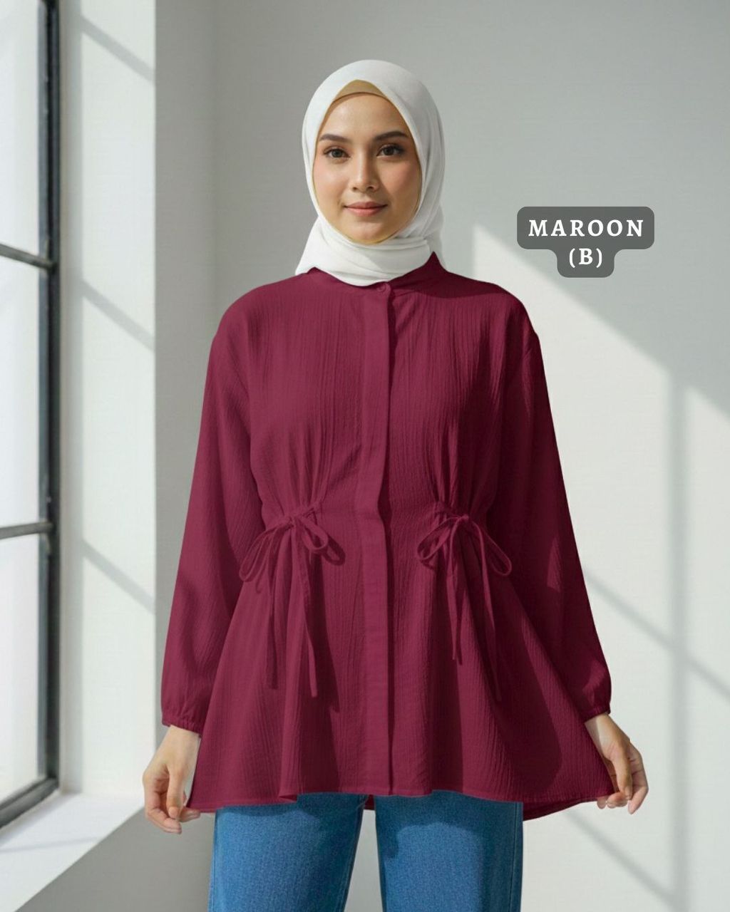 haura-wear-wyne-dress-lengan panjang-dress labuh-baju labuh-knit-tunic-kaftan-midi-dress-blouse-shirt-long-sleeve-baju-muslimah-baju-perempuan-shirt-blouse-baju (1)