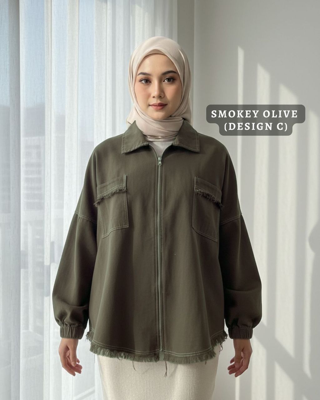 haura-wear-margo-dress-lengan panjang-dress labuh-baju labuh-knit-tunic-kaftan-midi-dress-blouse-shirt-long-sleeve-baju-muslimah-baju-perempuan-shirt-blouse-baju