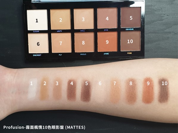 ProfusionCosmetics 10色眼影盤 霧面風情Mattes